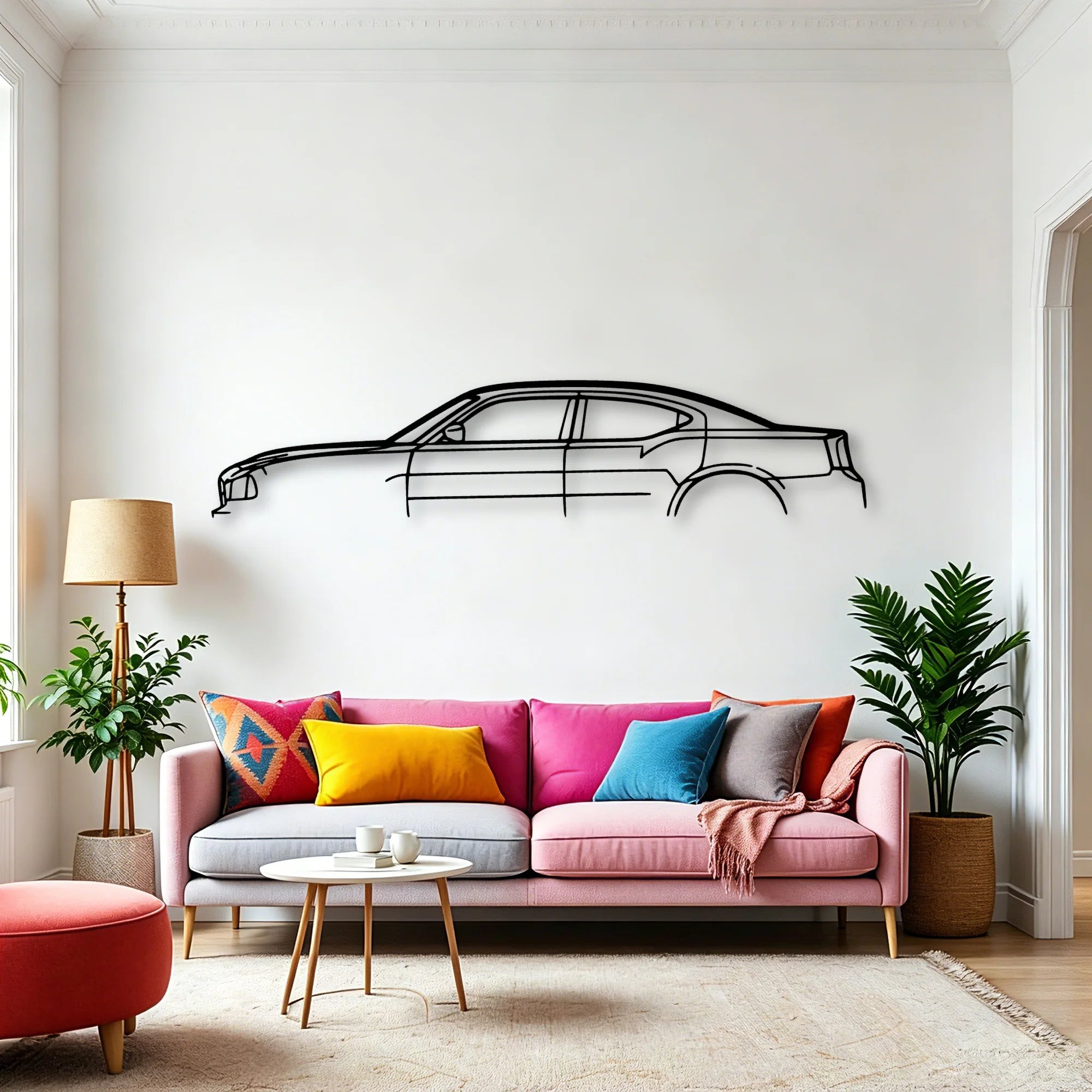 Charger 2008 Classic Silhouette Metal Wall Art - Automotive Garage Decor