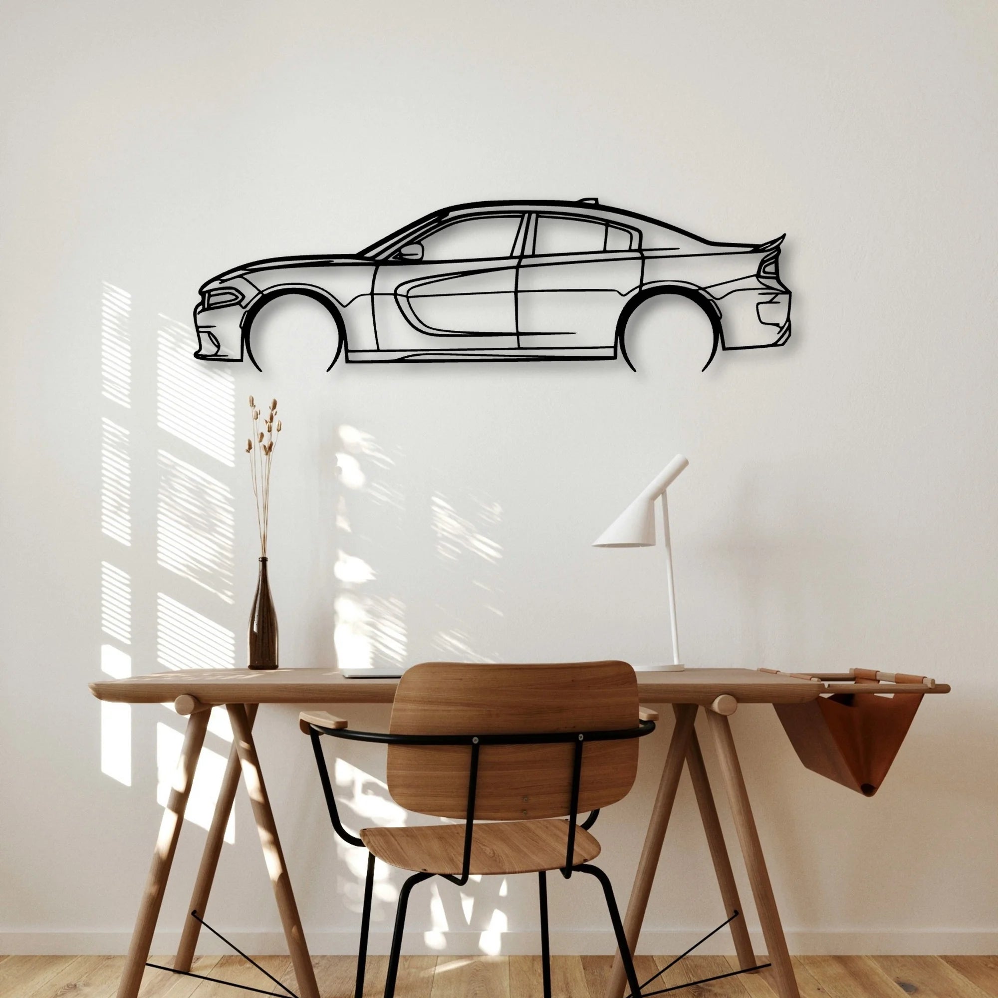Charger 2017 SRT 2 Classic Silhouette Metal Wall Art - Automotive Garage Decor