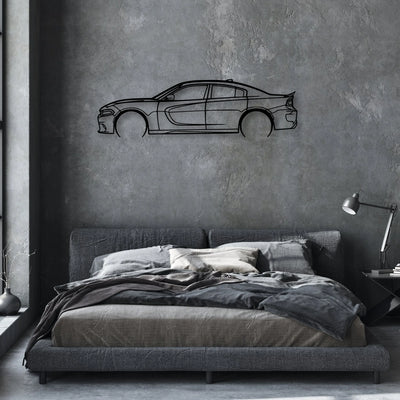 Charger 2017 SRT 2 Classic Silhouette Metal Wall Art - Automotive Garage Decor