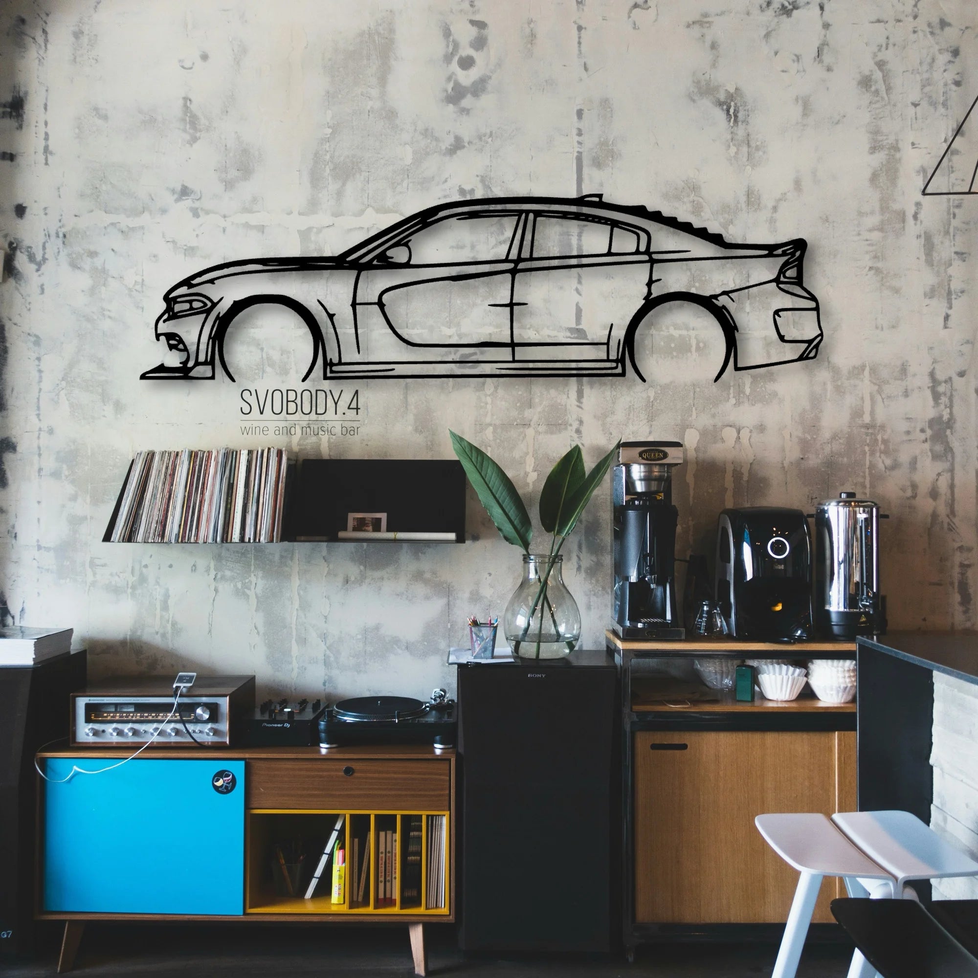 Charger 2022 2 Classic Silhouette Metal Wall Art - Automotive Garage Decor