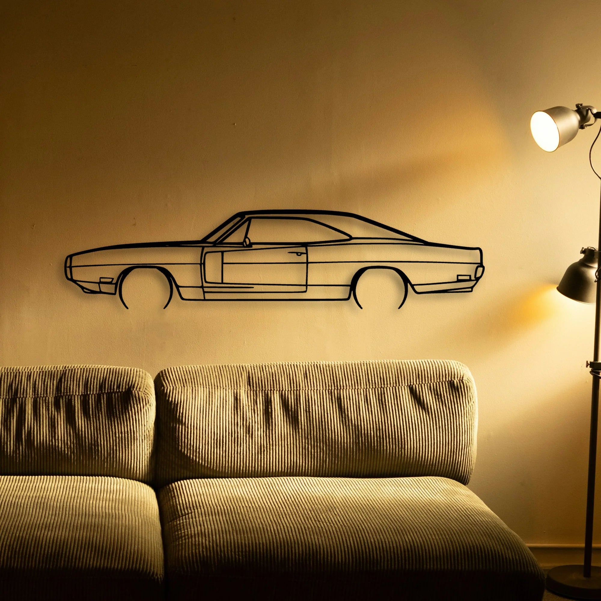 Charger RT 1970 Classic Silhouette Metal Wall Art - Automotive Garage Decor