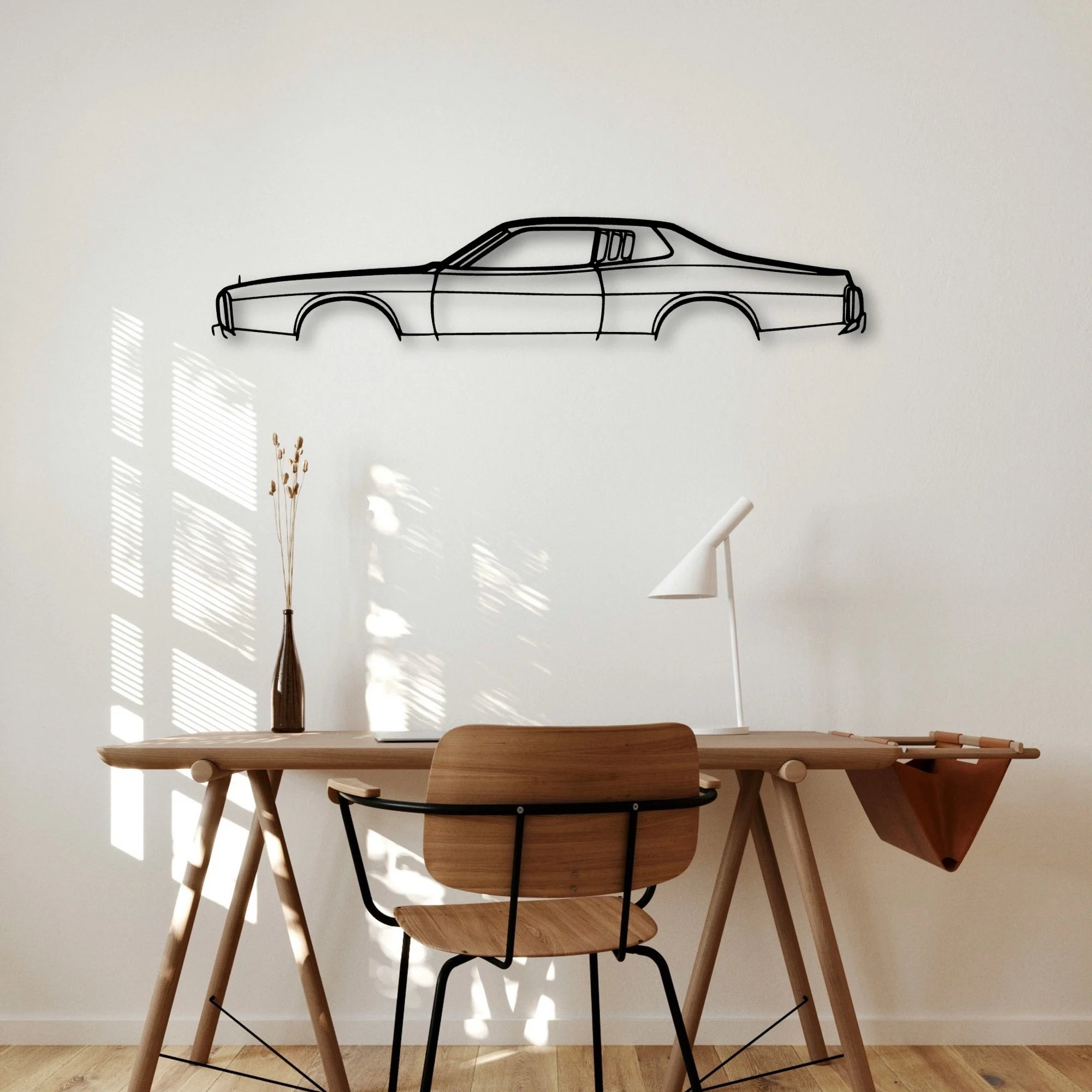 Charger SE 1973 Classic Silhouette Metal Wall Art - Automotive Garage Decor
