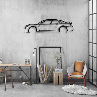 Charger SRT 2006 Classic Silhouette Metal Wall Art - Automotive Garage Decor