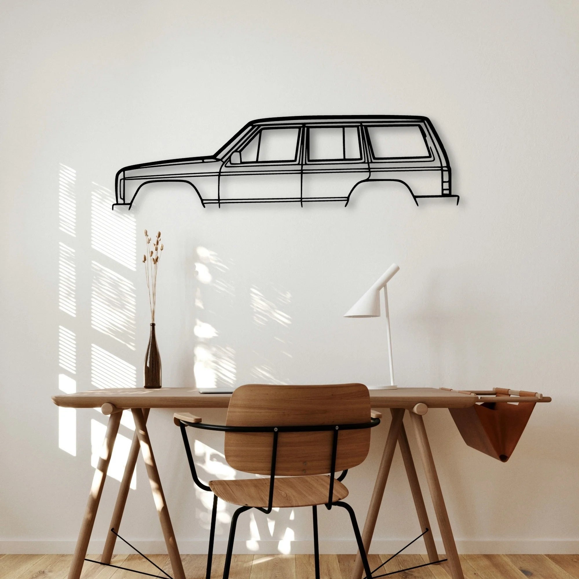 Cherokee 2000 Classic Silhouette Metal Wall Art - Automotive Garage Decor