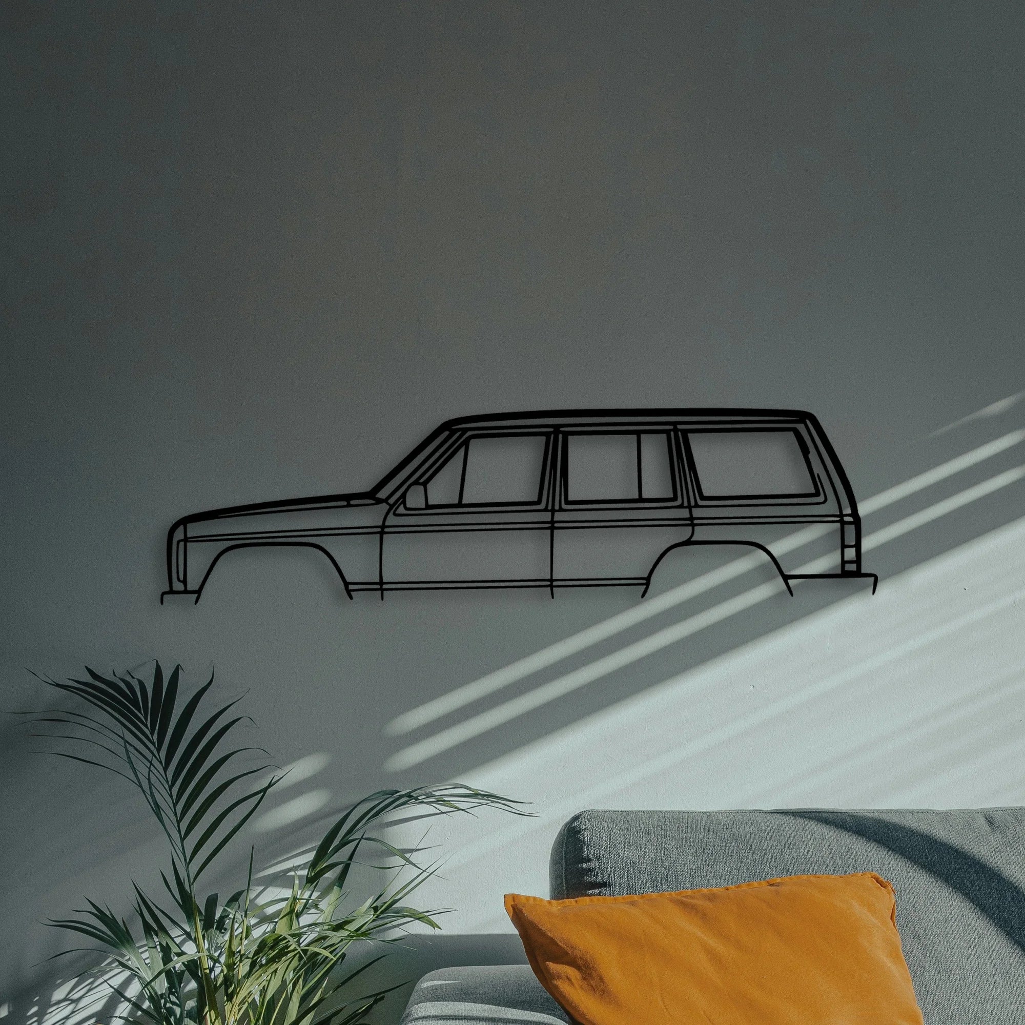 Cherokee 2000 Classic Silhouette Metal Wall Art - Automotive Garage Decor
