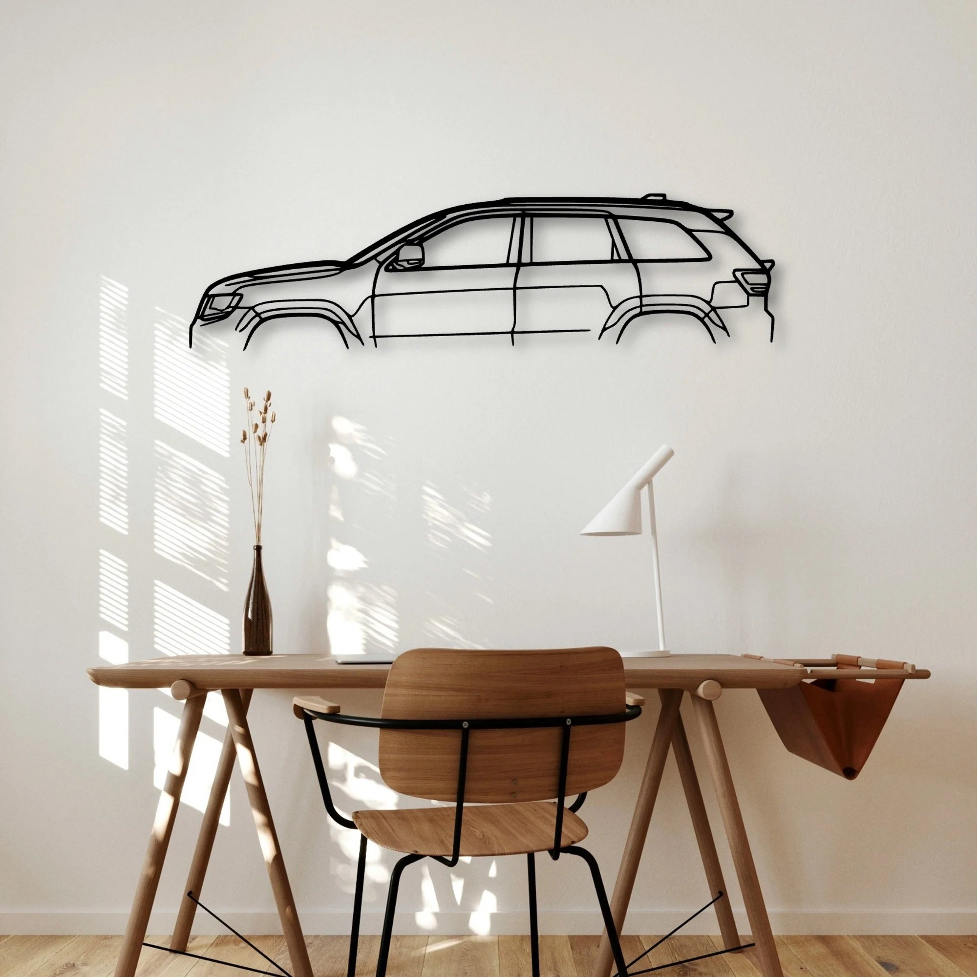 Cherokee SRT 2017 Classic Silhouette Metal Wall Art - Automotive Garage Decor