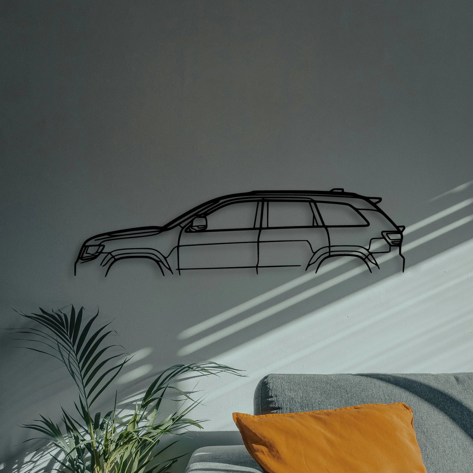 Cherokee SRT 2017 Classic Silhouette Metal Wall Art - Automotive Garage Decor