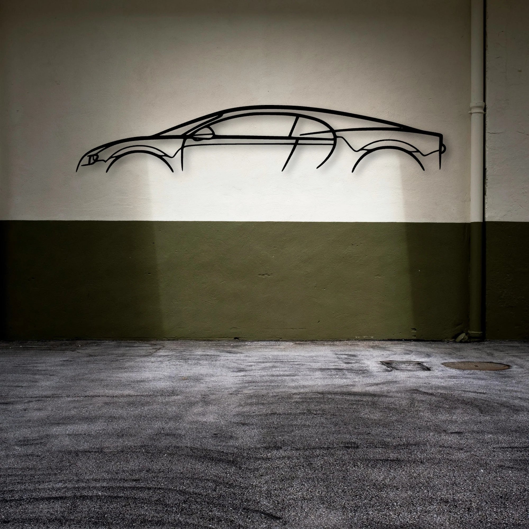 Chiron Classic Silhouette Metal Wall Art - Automotive Garage Decor