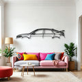 Civic Type R 2023 Classic Silhouette Metal Wall Art - Automotive Garage Decor