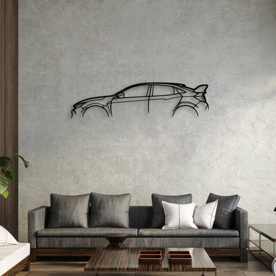 Civic Type R FK8 Classic Silhouette Metal Wall Art - Automotive Garage Decor