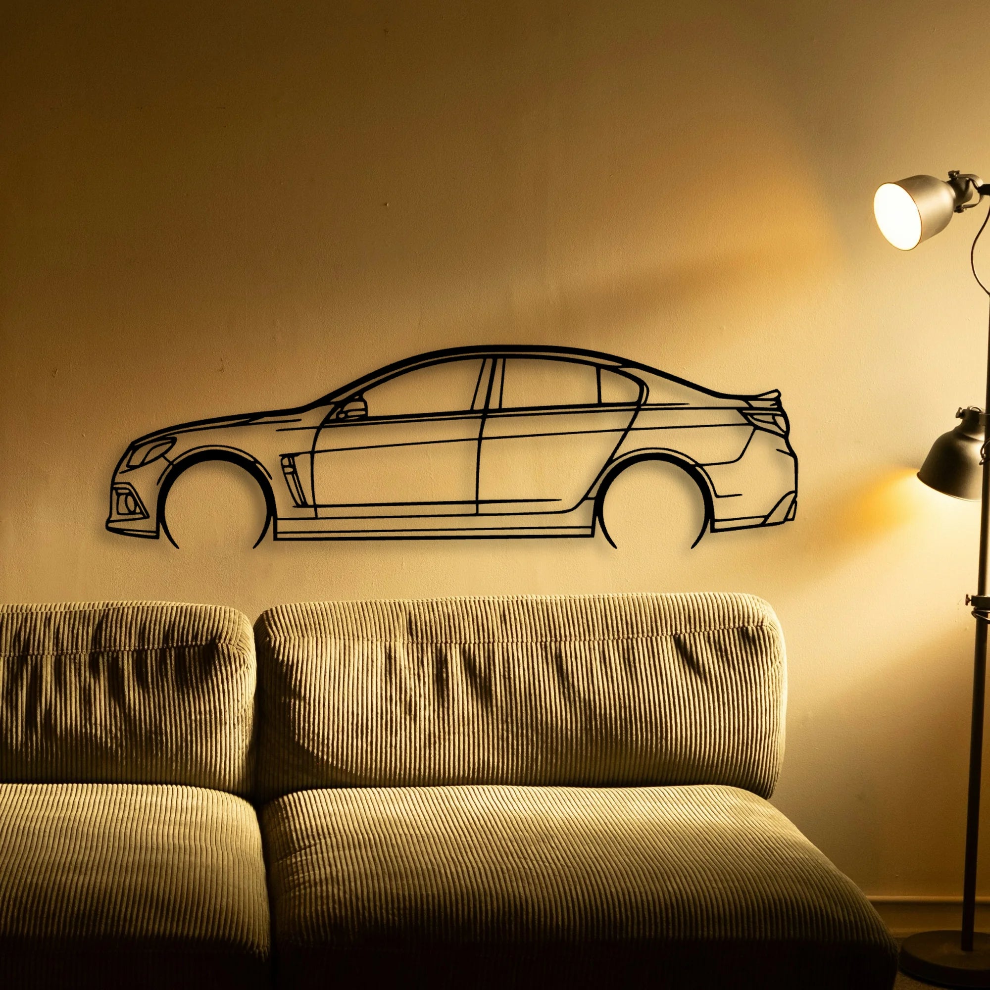 Clubsport R8 2018 Classic Silhouette Metal Wall Art - Automotive Garage Decor
