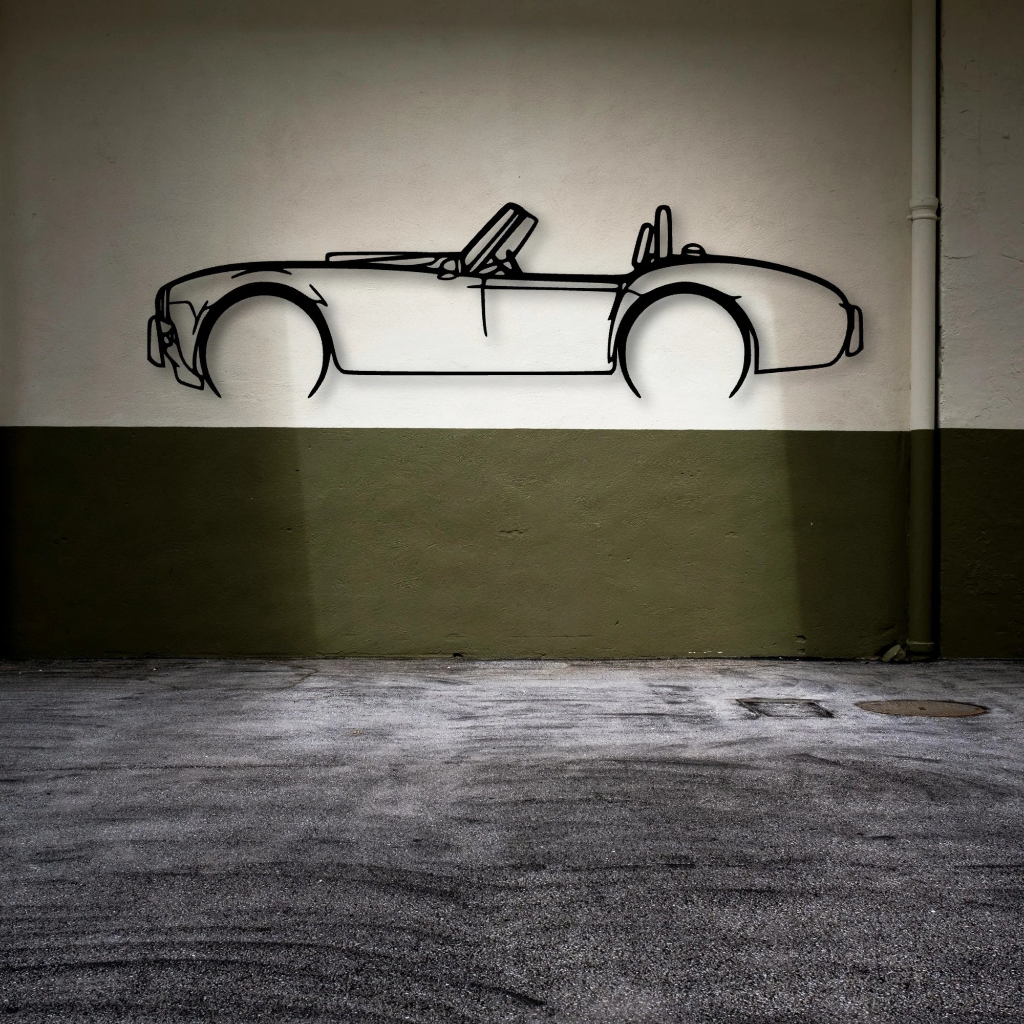 Cobra 1985 Classic Silhouette Metal Wall Art - Automotive Garage Decor