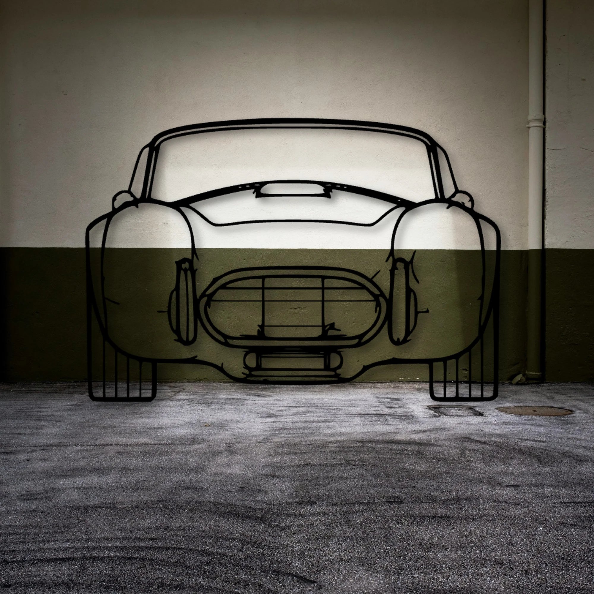 Cobra 1985 2 Classic Silhouette Metal Wall Art - Automotive Garage Decor