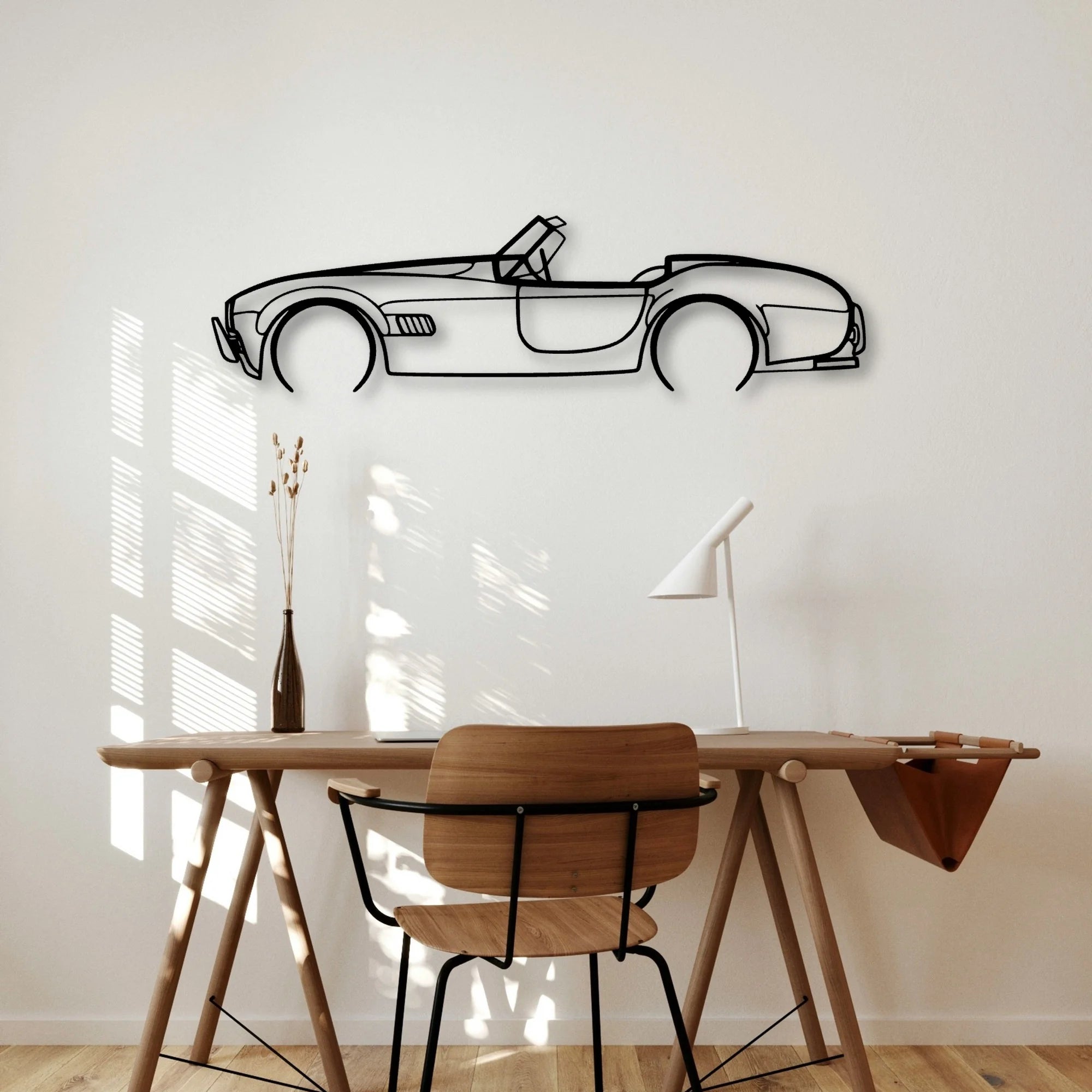 Cobra 2 Classic Silhouette Metal Wall Art - Automotive Garage Decor