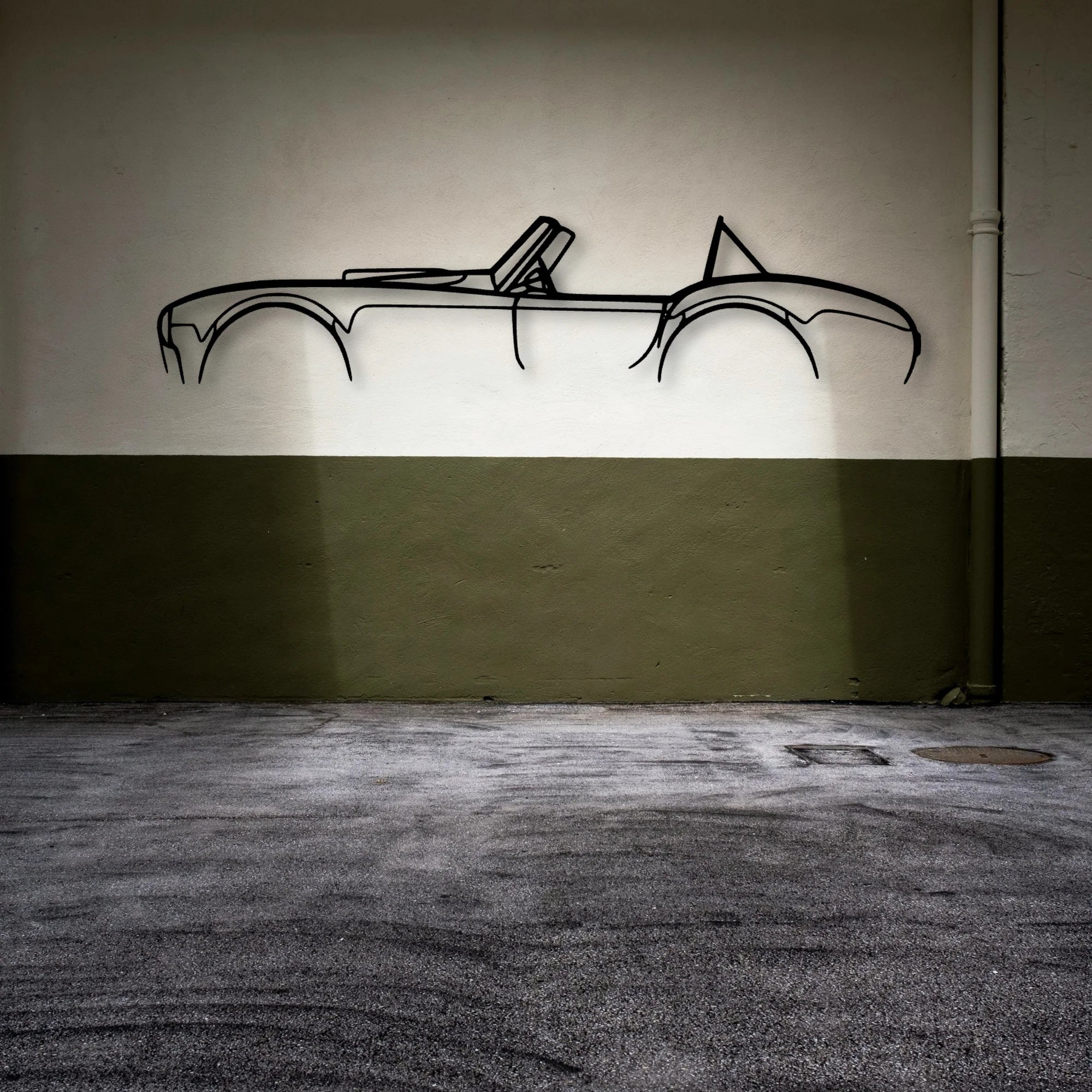 Cobra 427 Classic Silhouette Metal Wall Art - Automotive Garage Decor