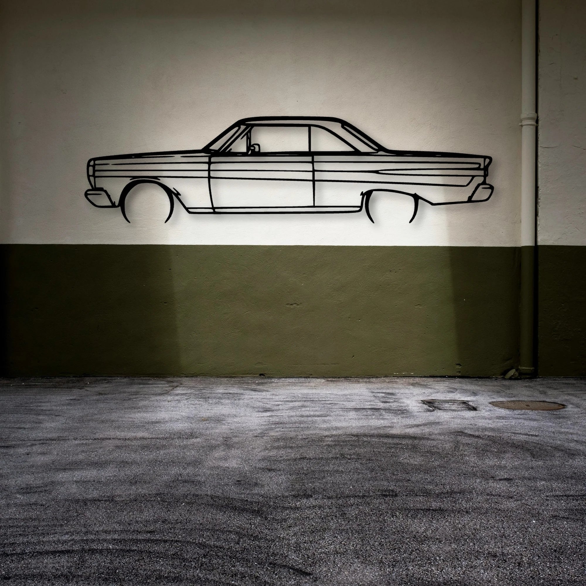 Comet 1964 Classic Silhouette Metal Wall Art - Automotive Garage Decor