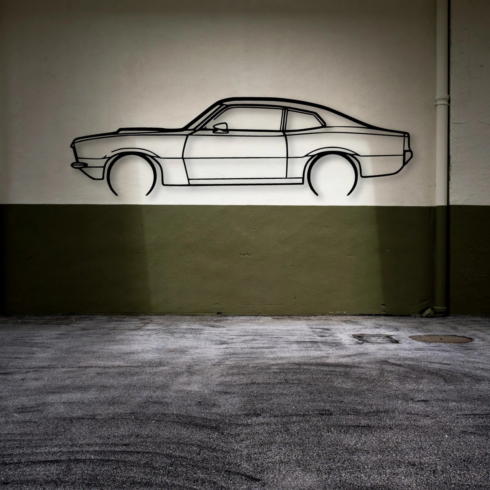 Comet 1973 Classic Silhouette Metal Wall Art - Automotive Garage Decor