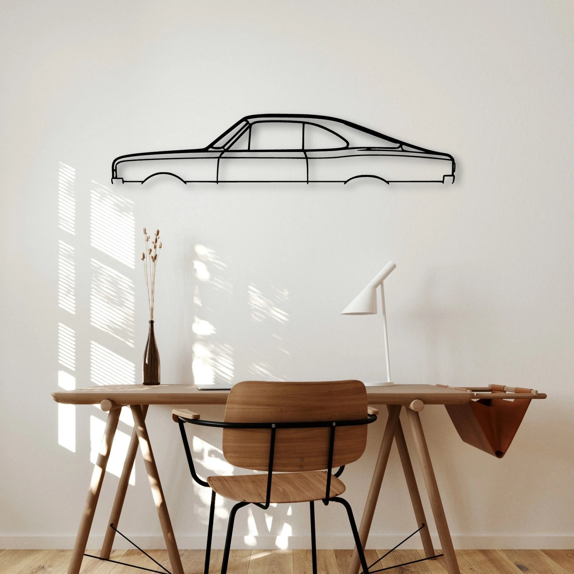 Commodore Rekord Coupe 1970 Classic Silhouette Metal Wall Art - Automotive Garage Decor