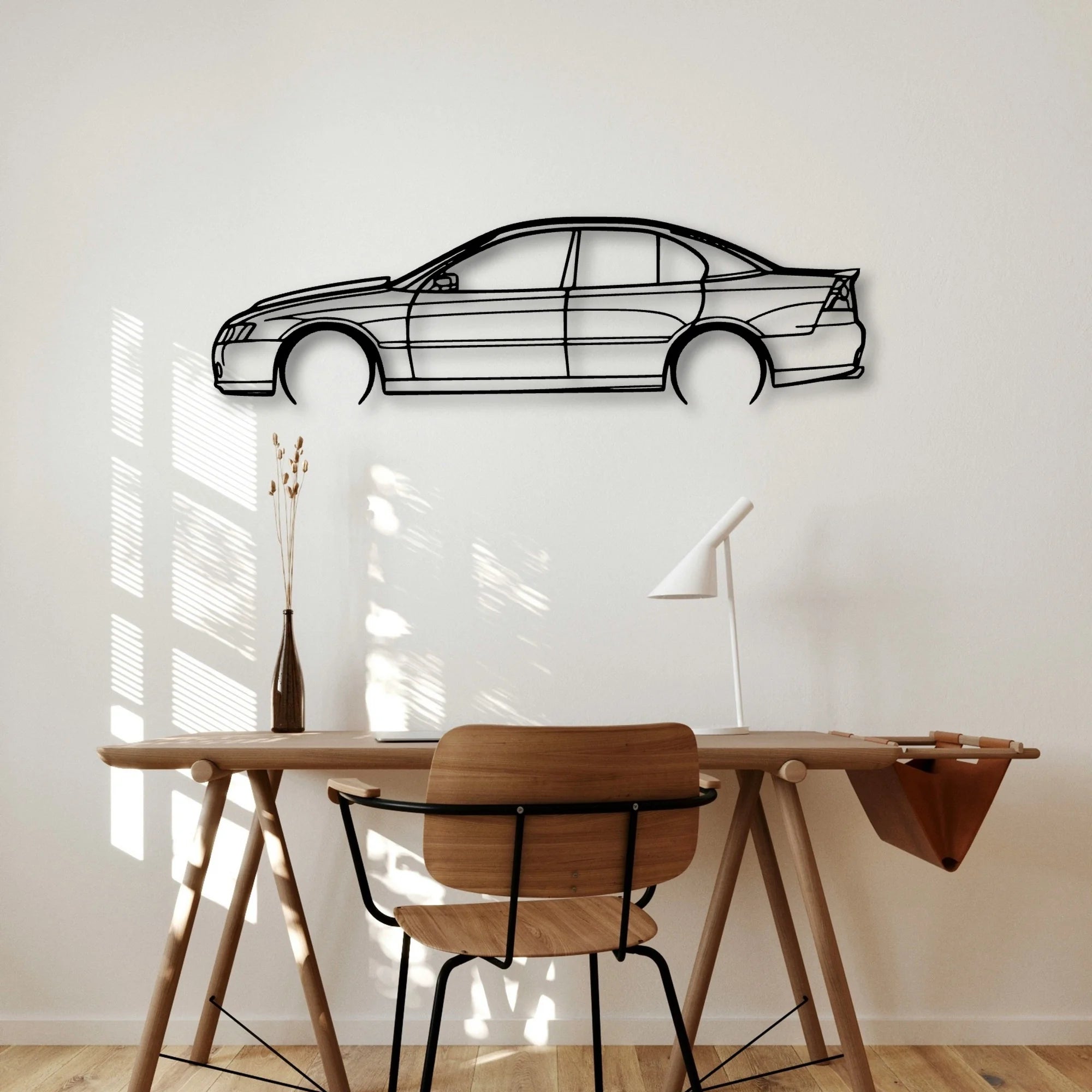 Commodore SS 2009 Classic Silhouette Metal Wall Art - Automotive Garage Decor