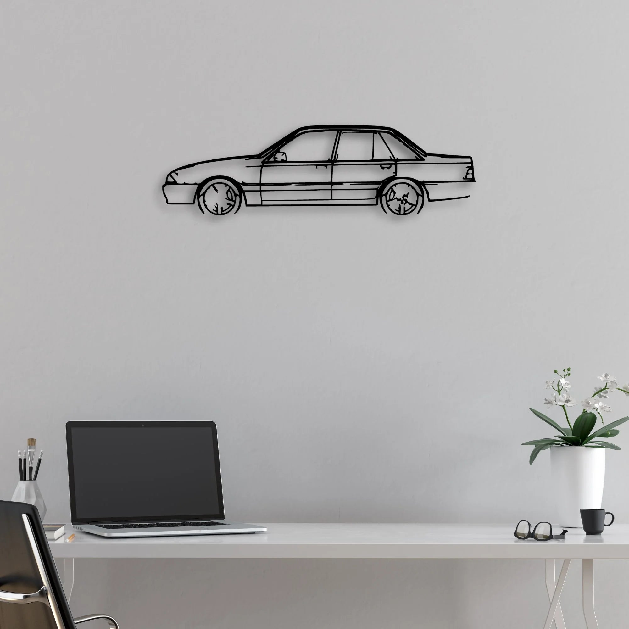 Commodore VL Classic Silhouette Metal Wall Art - Automotive Garage Decor