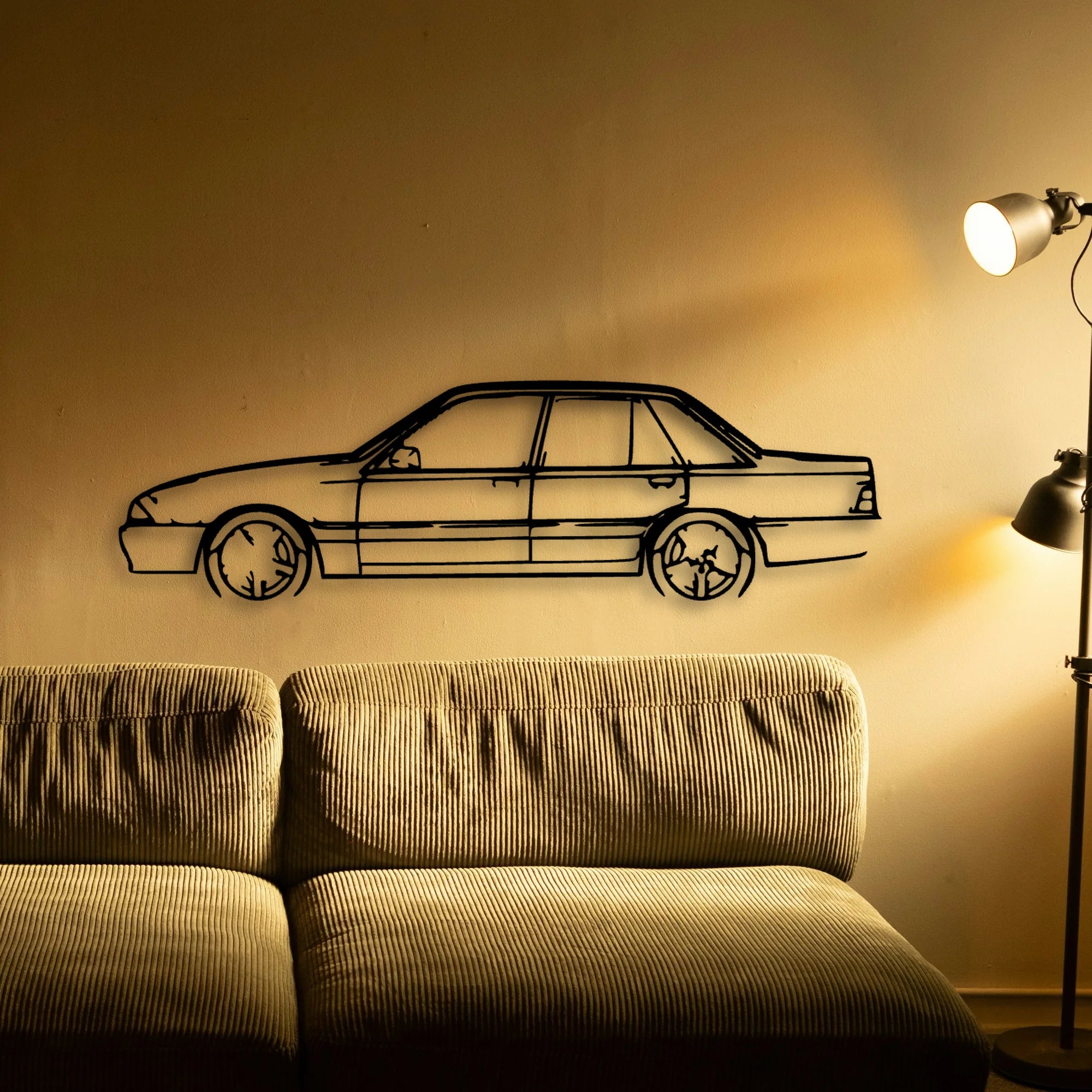 Commodore VL Classic Silhouette Metal Wall Art - Automotive Garage Decor