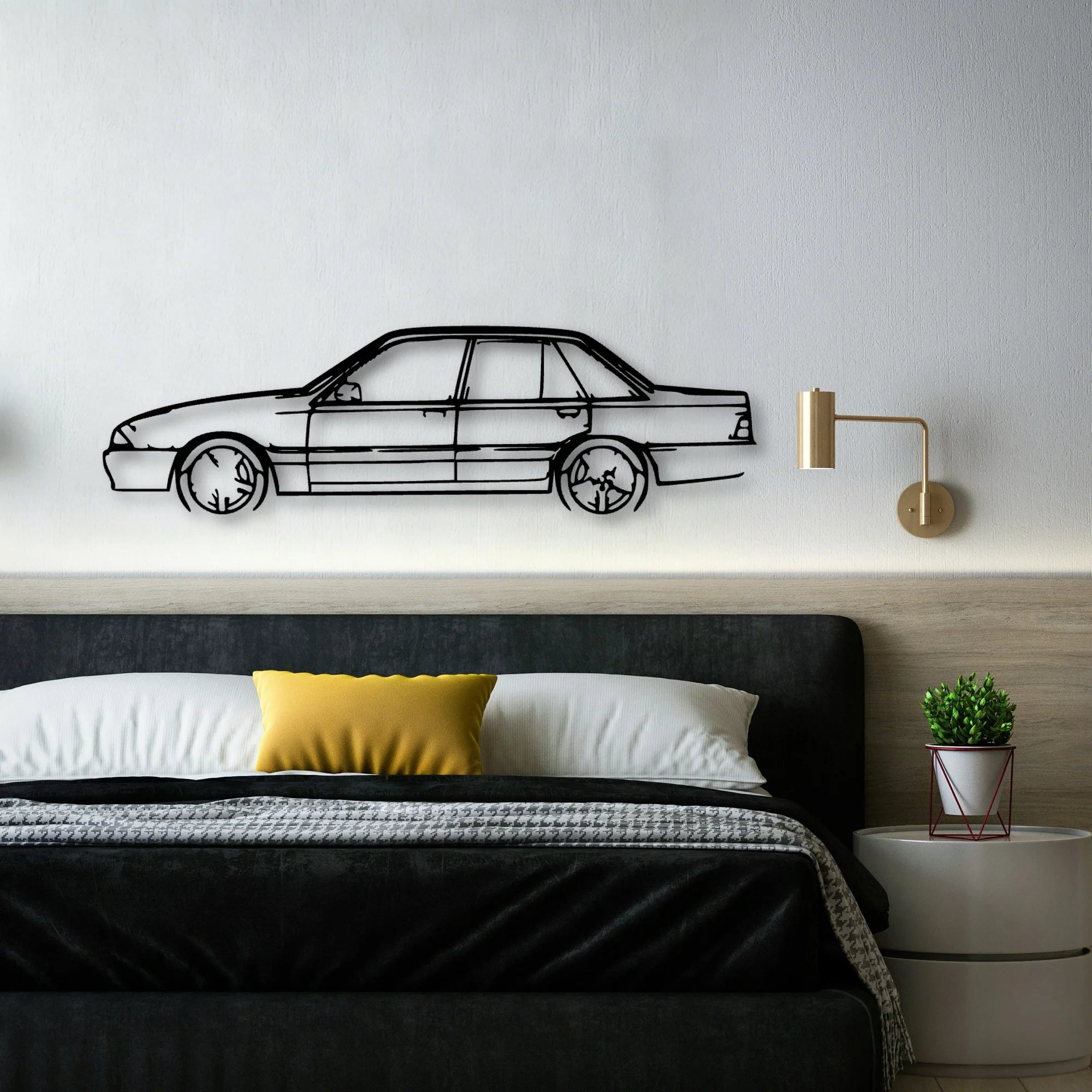 Commodore VL Classic Silhouette Metal Wall Art - Automotive Garage Decor