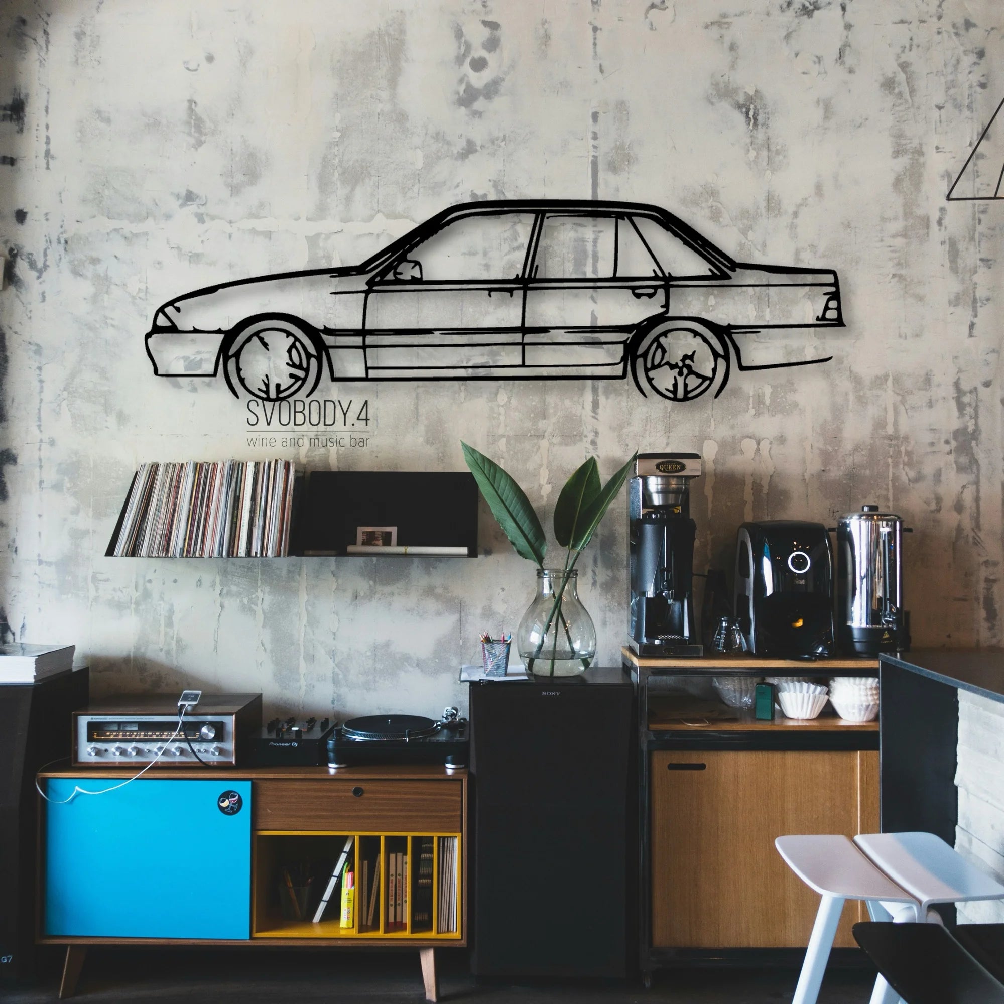 Commodore VL Classic Silhouette Metal Wall Art - Automotive Garage Decor