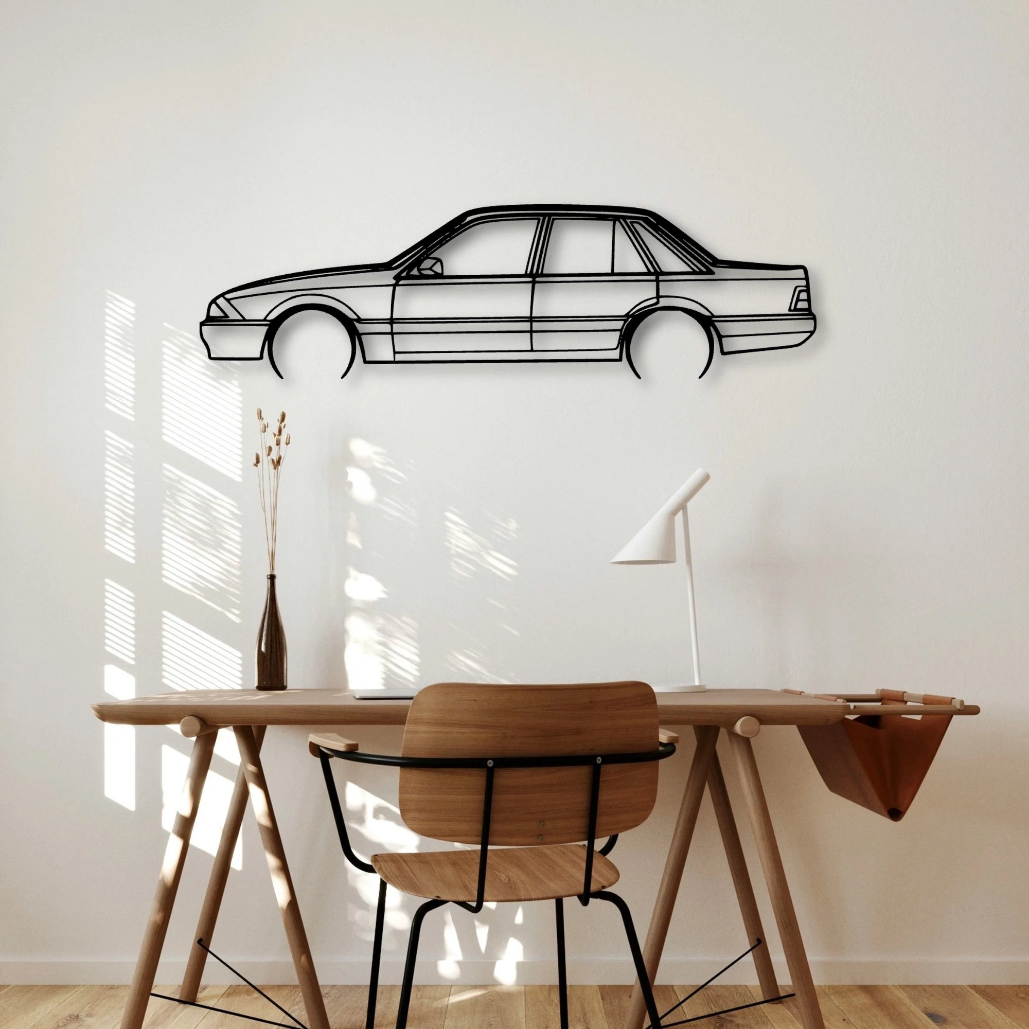 Commodore VL 1987 Classic Silhouette Metal Wall Art - Automotive Garage Decor