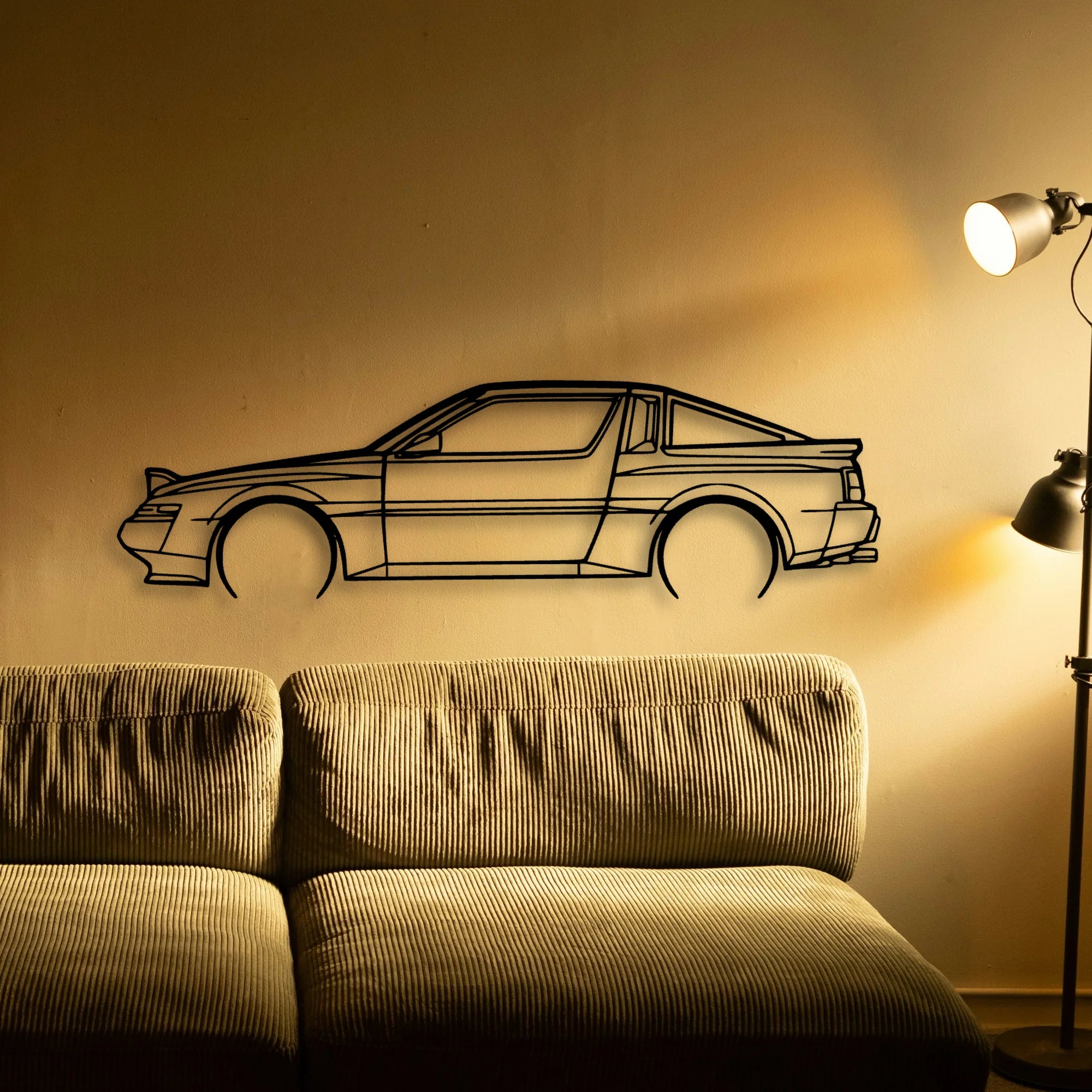 Conquest 1987 Classic Silhouette Metal Wall Art - Automotive Garage Decor