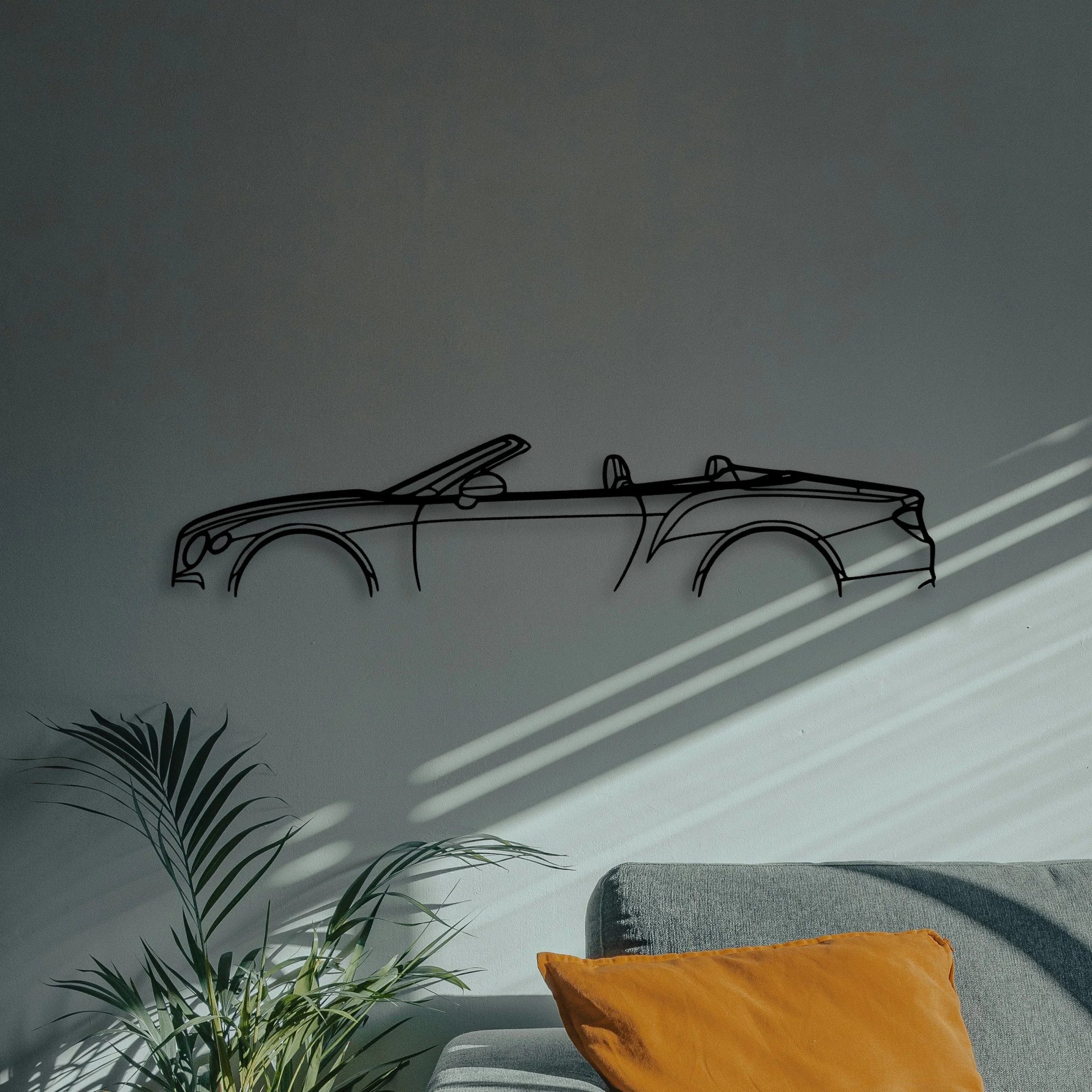 Continental GT Speed Convertible Classic Silhouette Metal Wall Art - Automotive Garage Decor