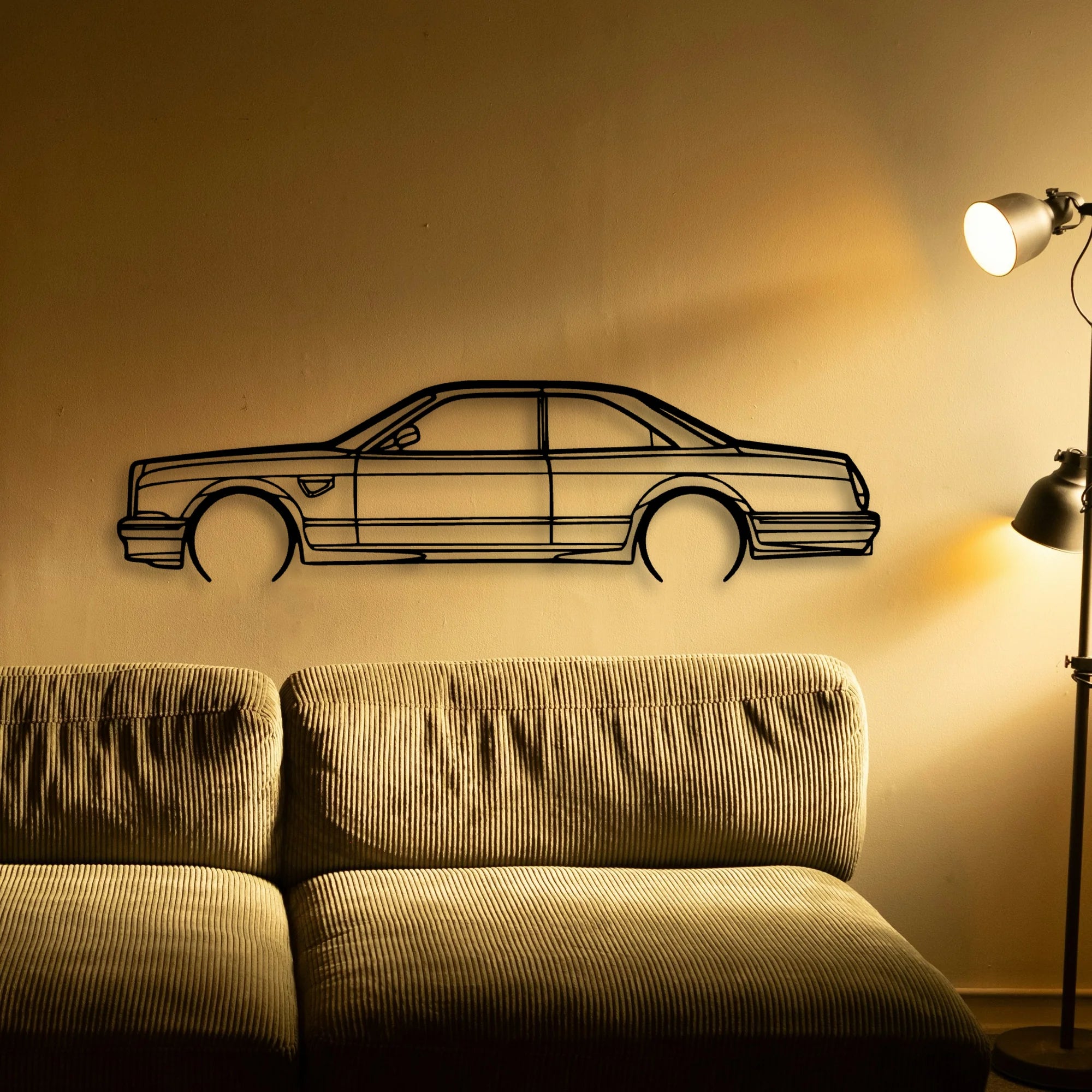 Continental T 1997 Classic Silhouette Metal Wall Art - Automotive Garage Decor