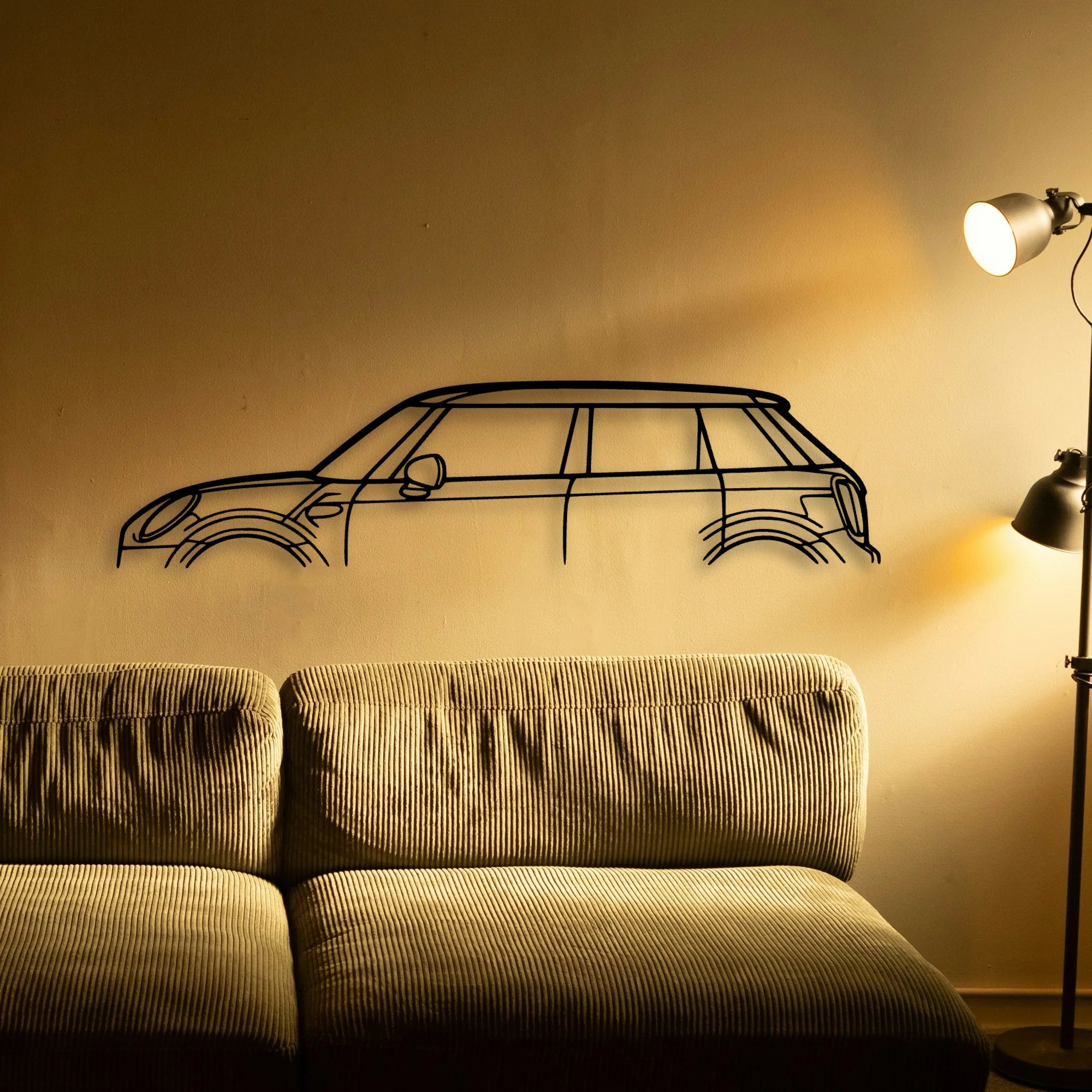 Cooper 2018 Classic Silhouette Metal Wall Art - Automotive Garage Decor
