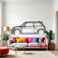 Cooper JCW 2010 Classic Silhouette Metal Wall Art - Automotive Garage Decor