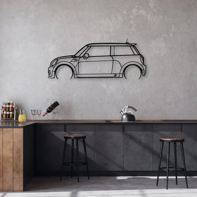 Cooper JCW 2010 Classic Silhouette Metal Wall Art - Automotive Garage Decor