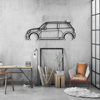 Cooper JCW 2010 Classic Silhouette Metal Wall Art - Automotive Garage Decor