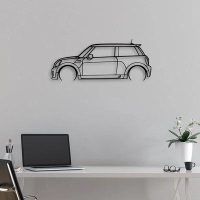 Cooper JCW 2010 Classic Silhouette Metal Wall Art - Automotive Garage Decor