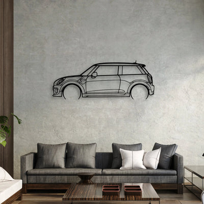 Cooper S 2015 Classic Silhouette Metal Wall Art - Automotive Garage Decor