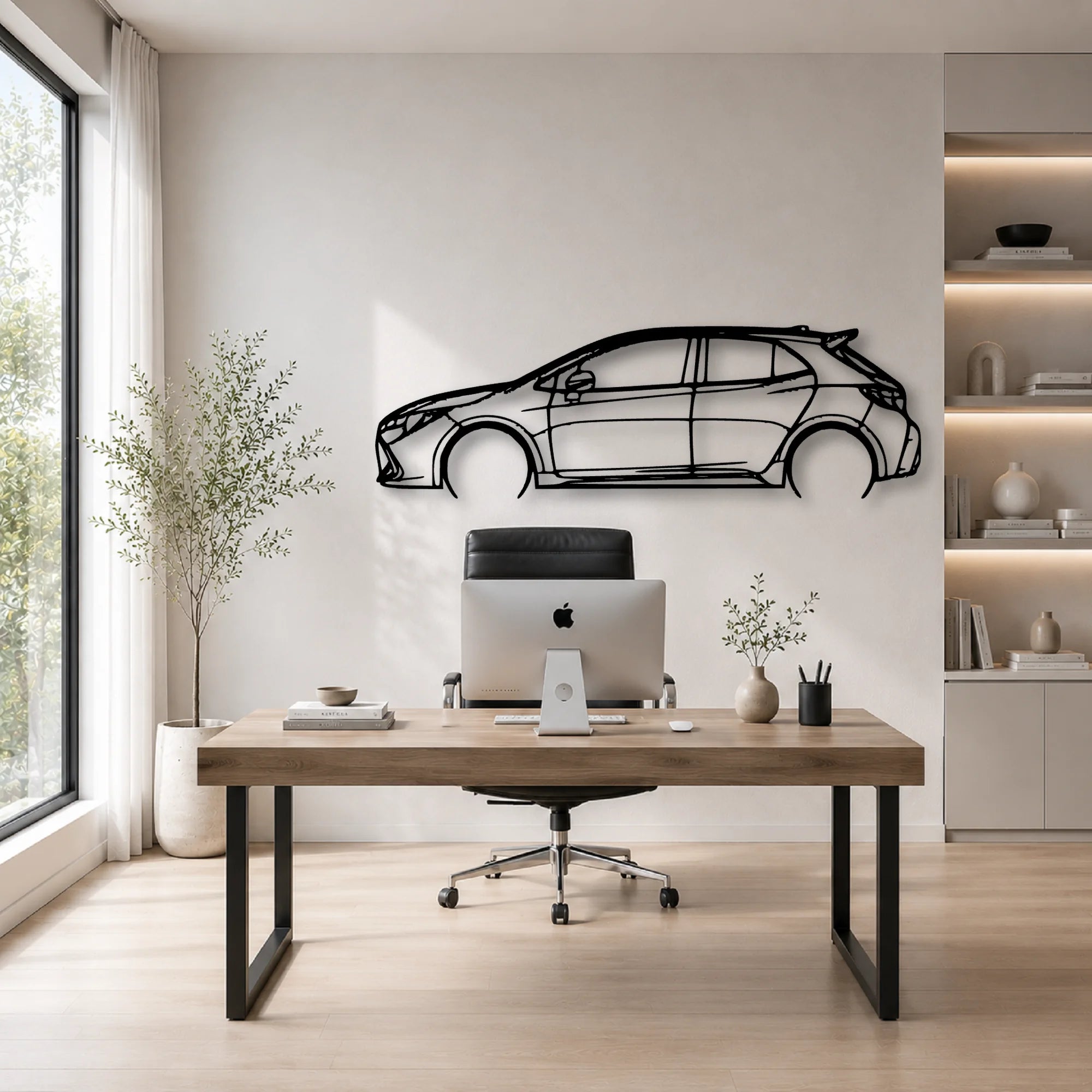 Corolla 2019 Classic Silhouette Metal Wall Art - Automotive Garage Decor