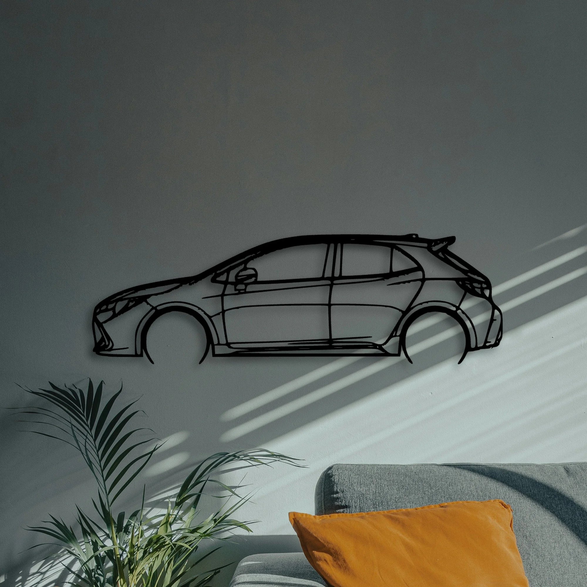 Corolla 2019 Classic Silhouette Metal Wall Art - Automotive Garage Decor