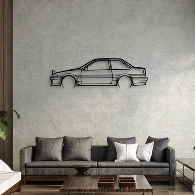 Corolla AE86 GT 1986 Classic Silhouette Metal Wall Art - Automotive Garage Decor