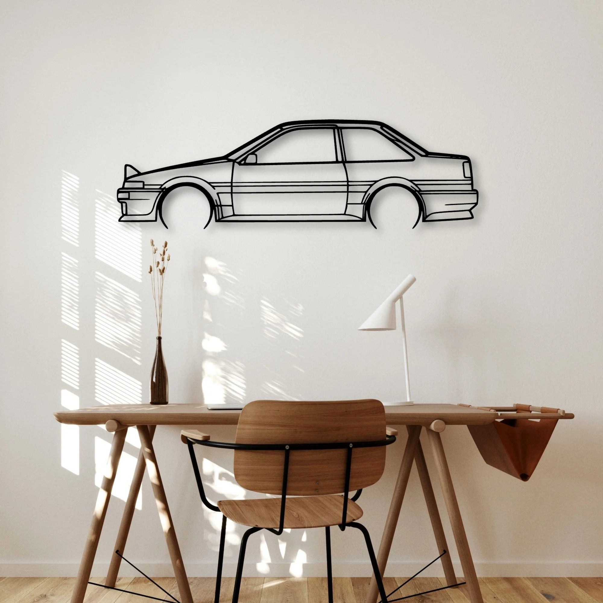 Corolla AE86 GT 1986 Classic Silhouette Metal Wall Art - Automotive Garage Decor