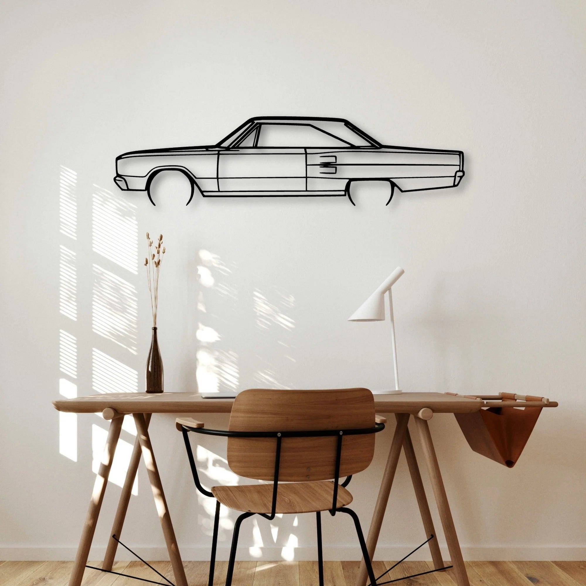 Coronet 1967 Classic Silhouette Metal Wall Art - Automotive Garage Decor