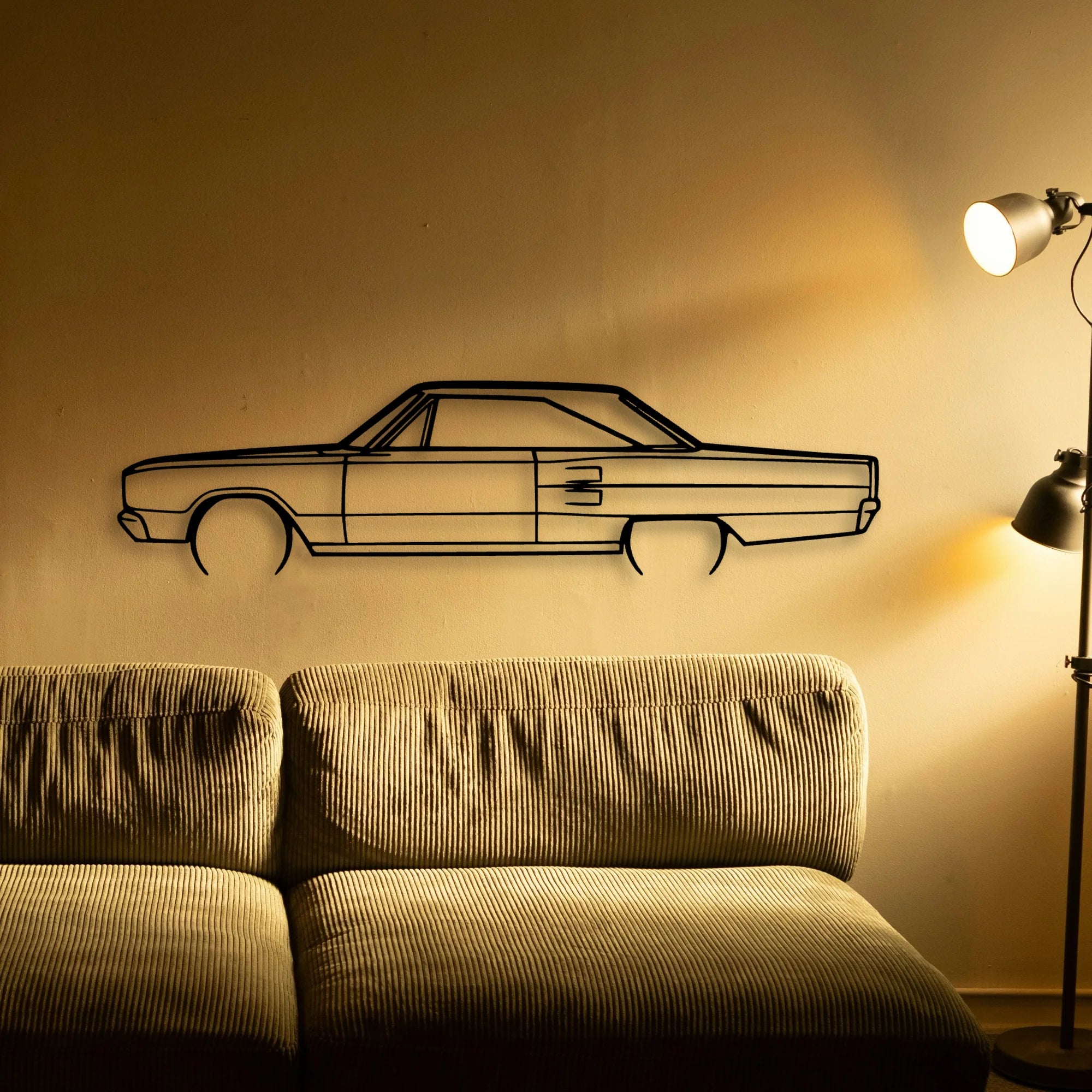 Coronet 1967 Classic Silhouette Metal Wall Art - Automotive Garage Decor