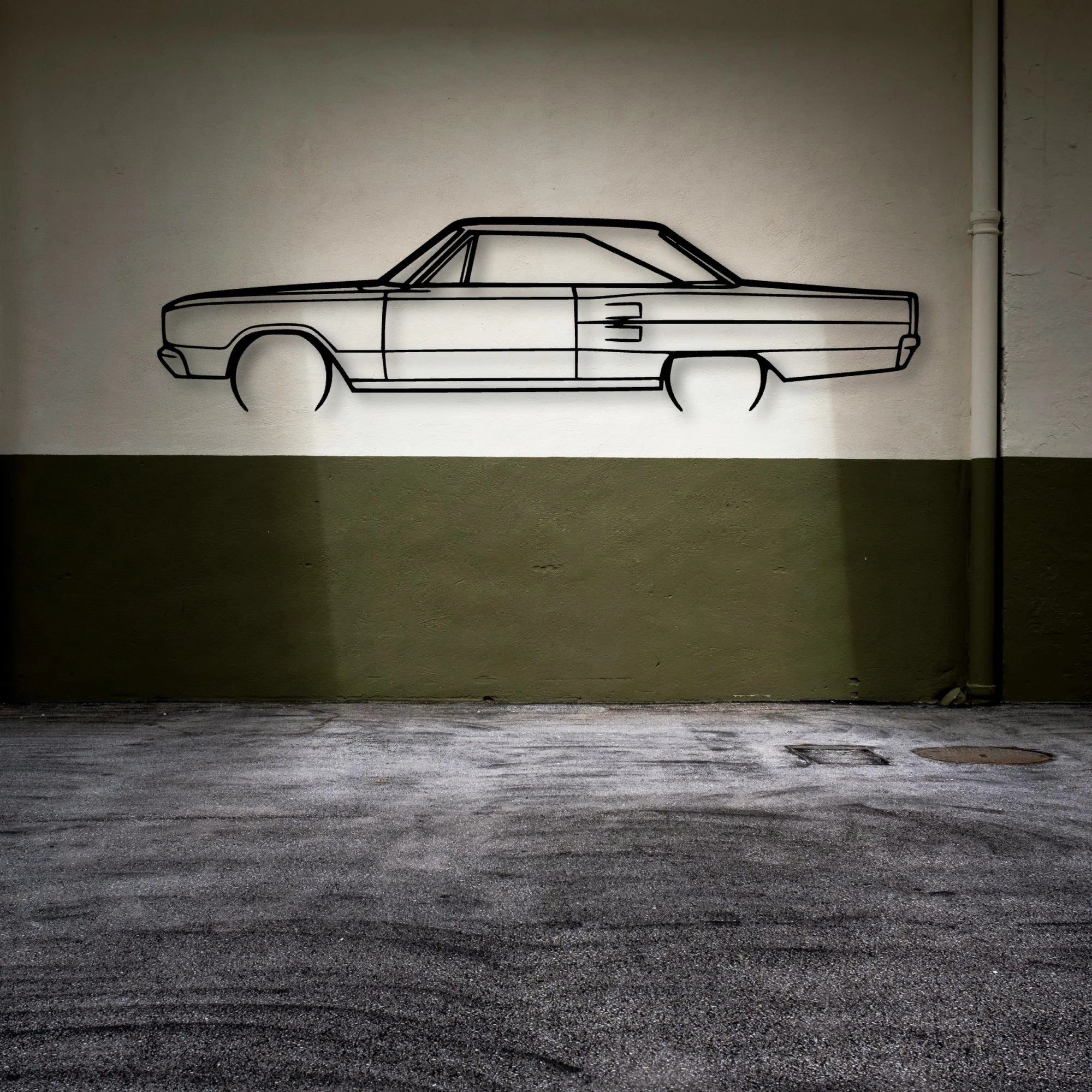 Coronet 1967 Classic Silhouette Metal Wall Art - Automotive Garage Decor