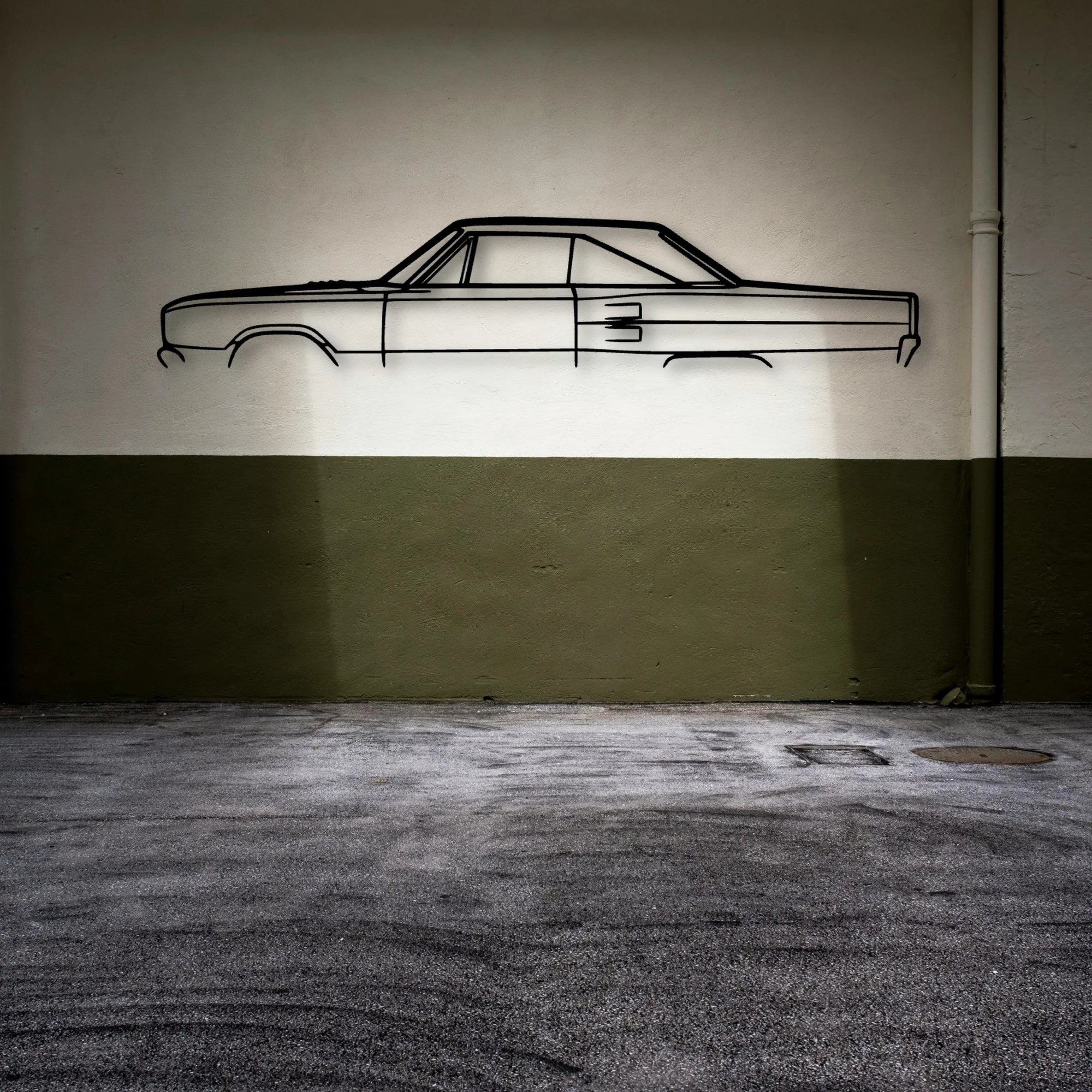 Coronet 1967 2 Classic Silhouette Metal Wall Art - Automotive Garage Decor