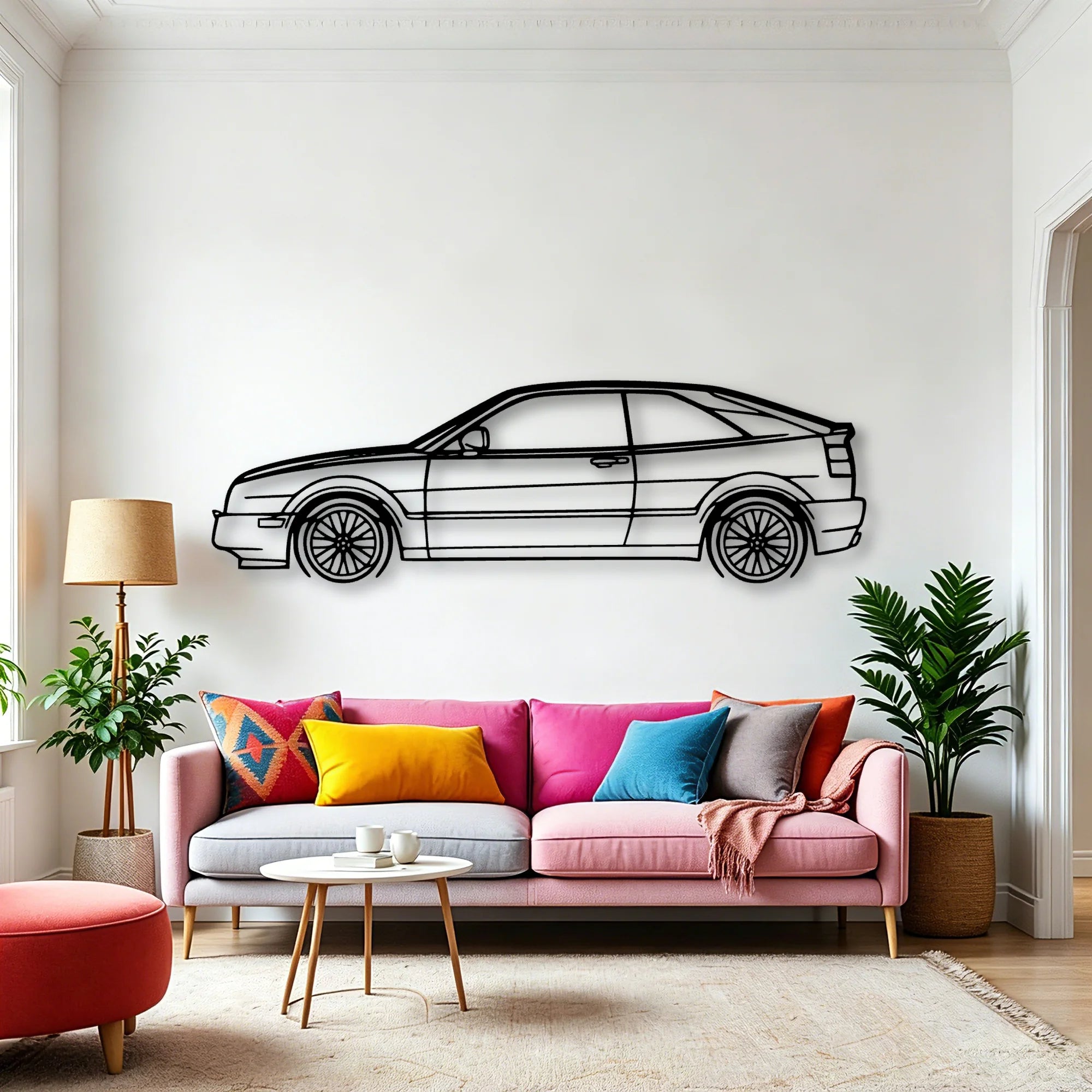 Corrado 1994 Classic Silhouette Metal Wall Art - Automotive Garage Decor