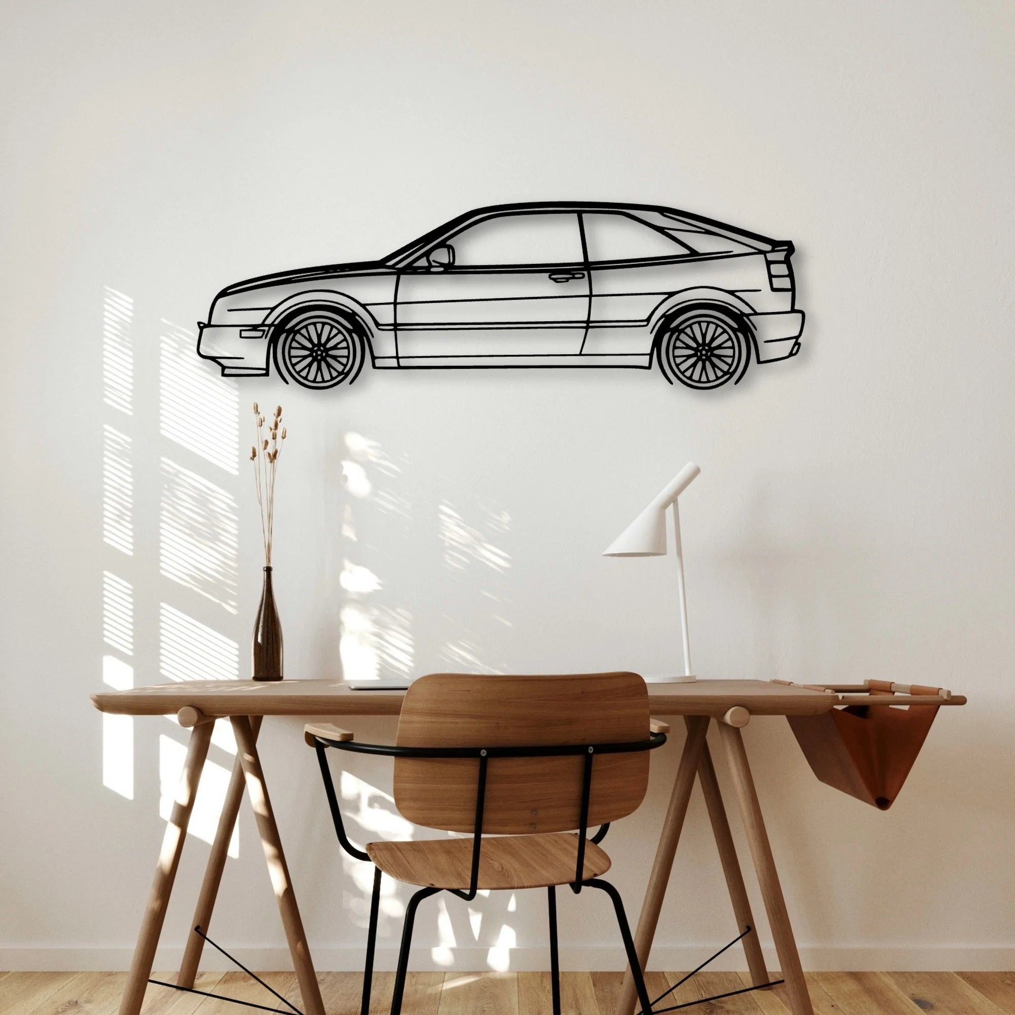 Corrado 1994 Classic Silhouette Metal Wall Art - Automotive Garage Decor