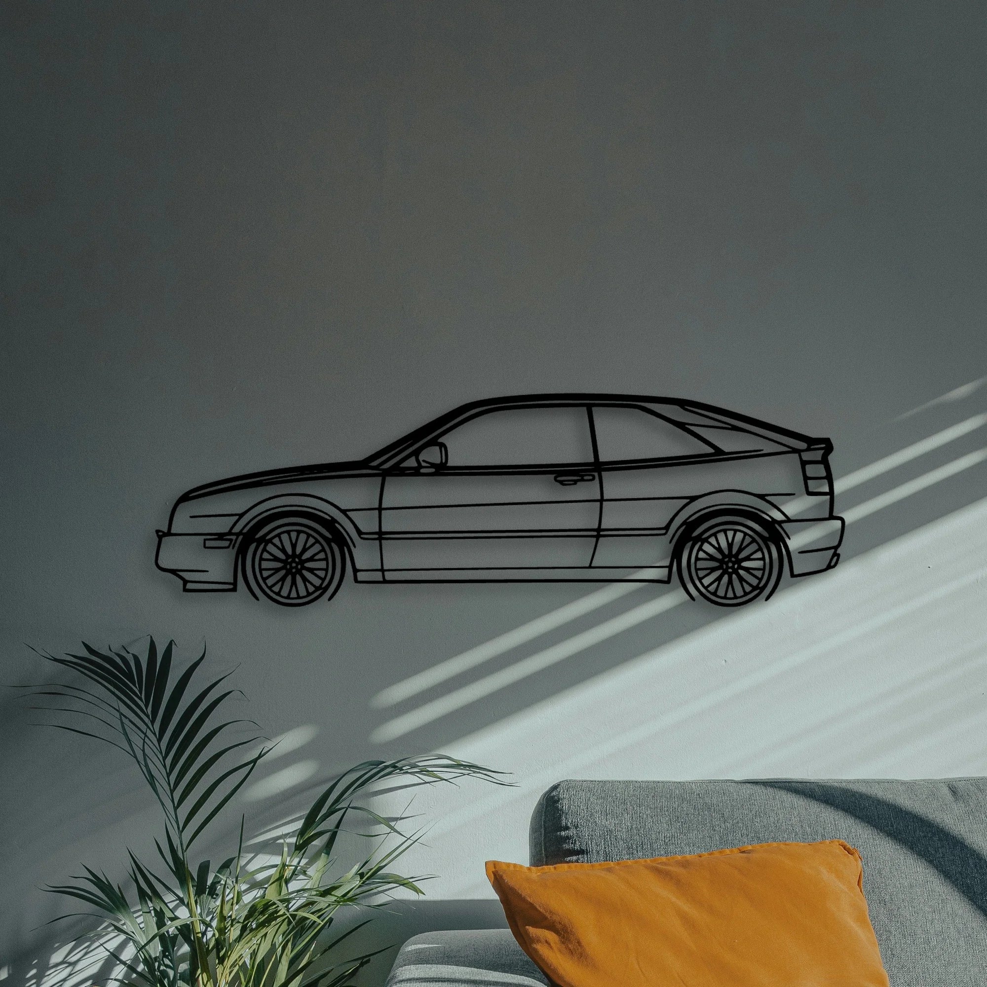 Corrado 1994 Classic Silhouette Metal Wall Art - Automotive Garage Decor