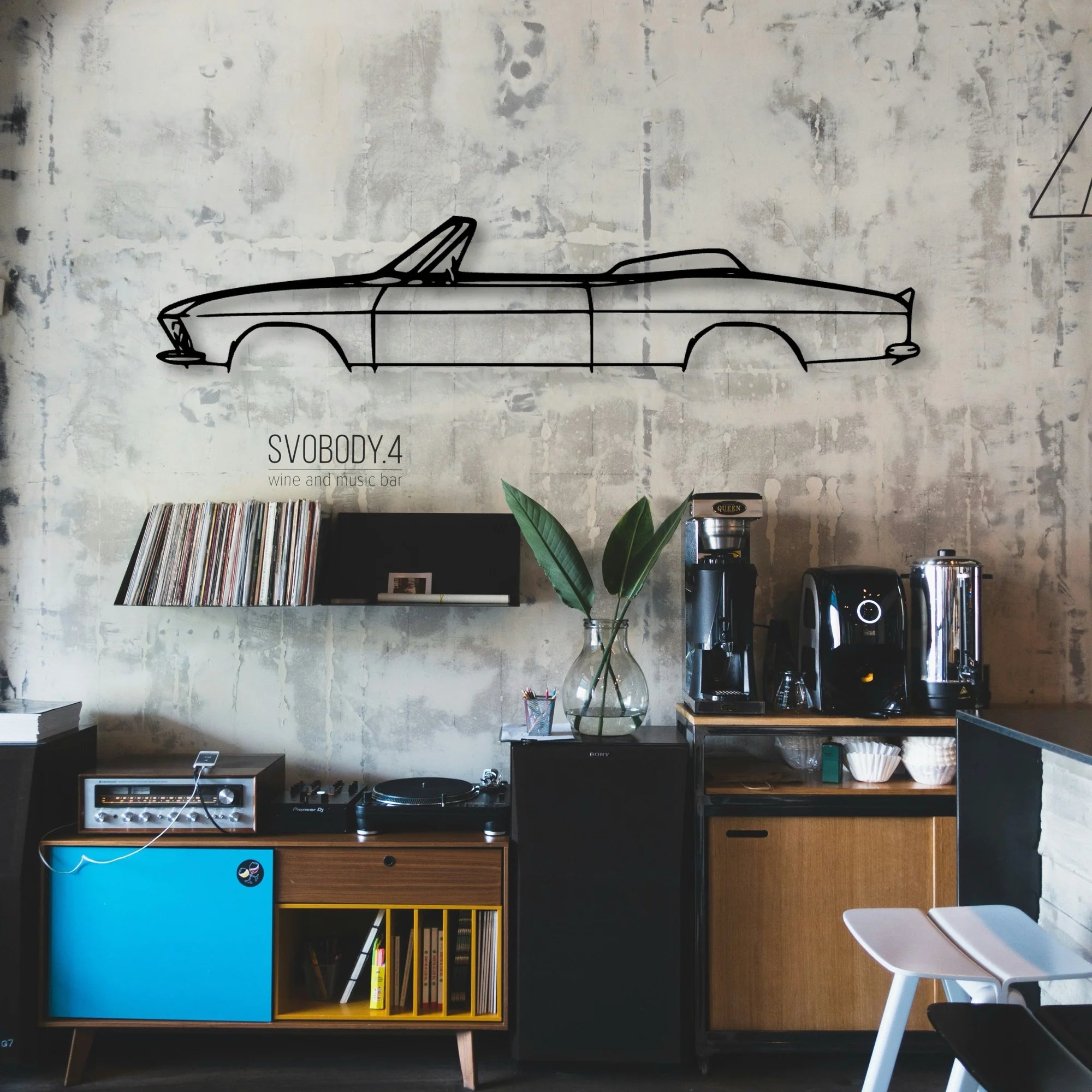 Corvair 1967 Classic Silhouette Metal Wall Art - Automotive Garage Decor