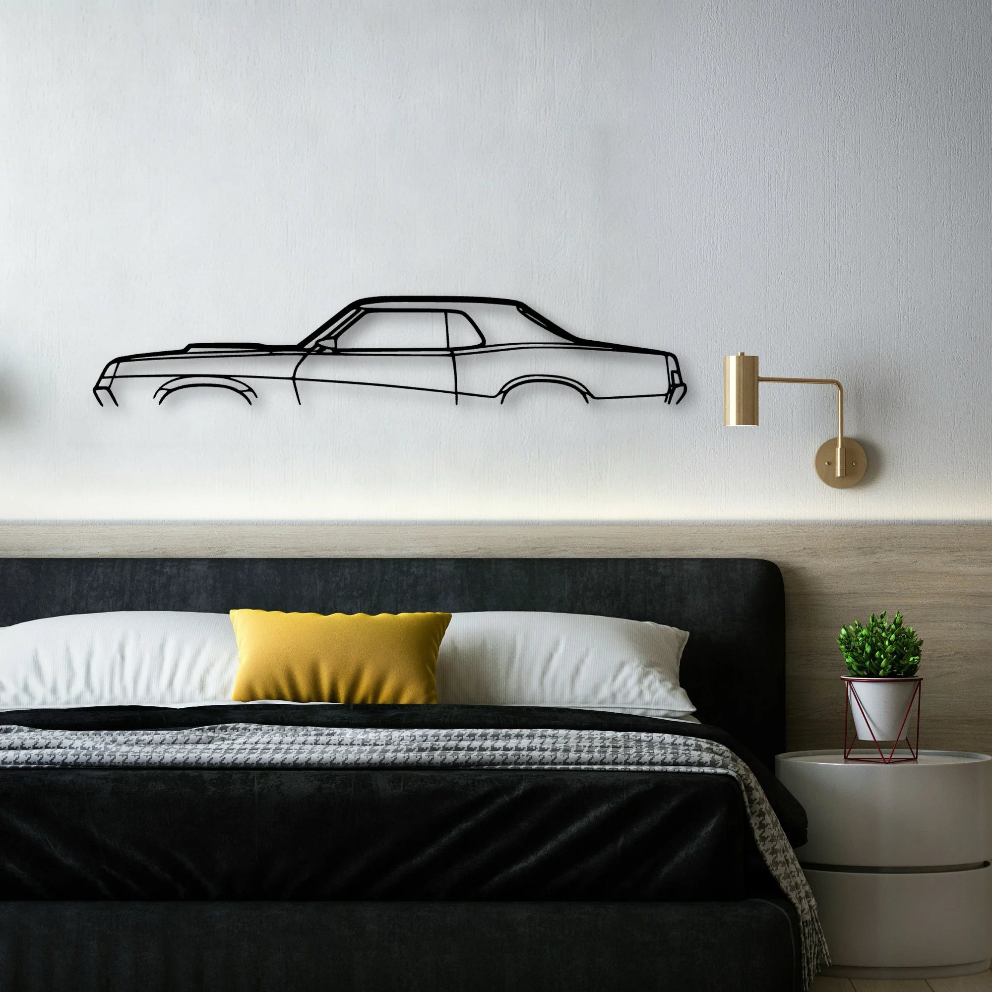 Cougar 1969 Classic Silhouette Metal Wall Art - Automotive Garage Decor